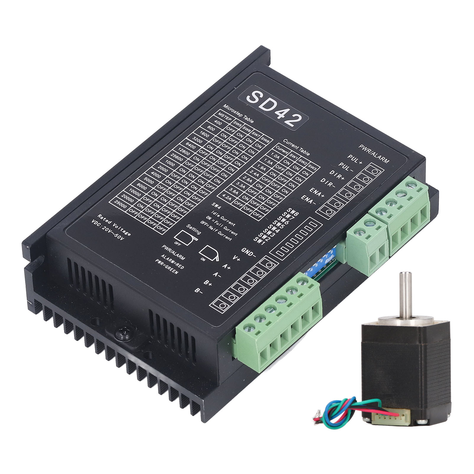 2,1 V Dc 1,5 A 2-phasen-schrittmotor Mit Kupferwicklung, Dc 20-50 V Treiber Für Cnc-werkzeugmaschinen