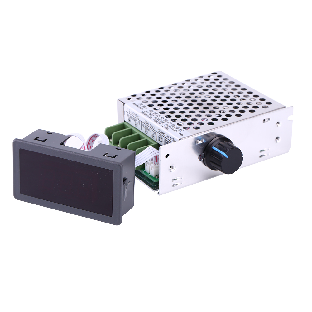 12v-80v Dc 30a Pwm-drehzahlregler Mit Digitalem Lcd-display Und Gehäuse