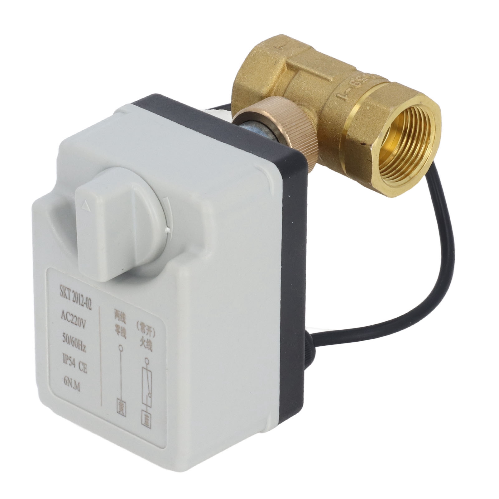 Motorisiertes Kugelventil, 2-adrig, 2-wege, Automatisch/manuell, Normalerweise Offen, Dn20, Ac220v, Zur Steuerung