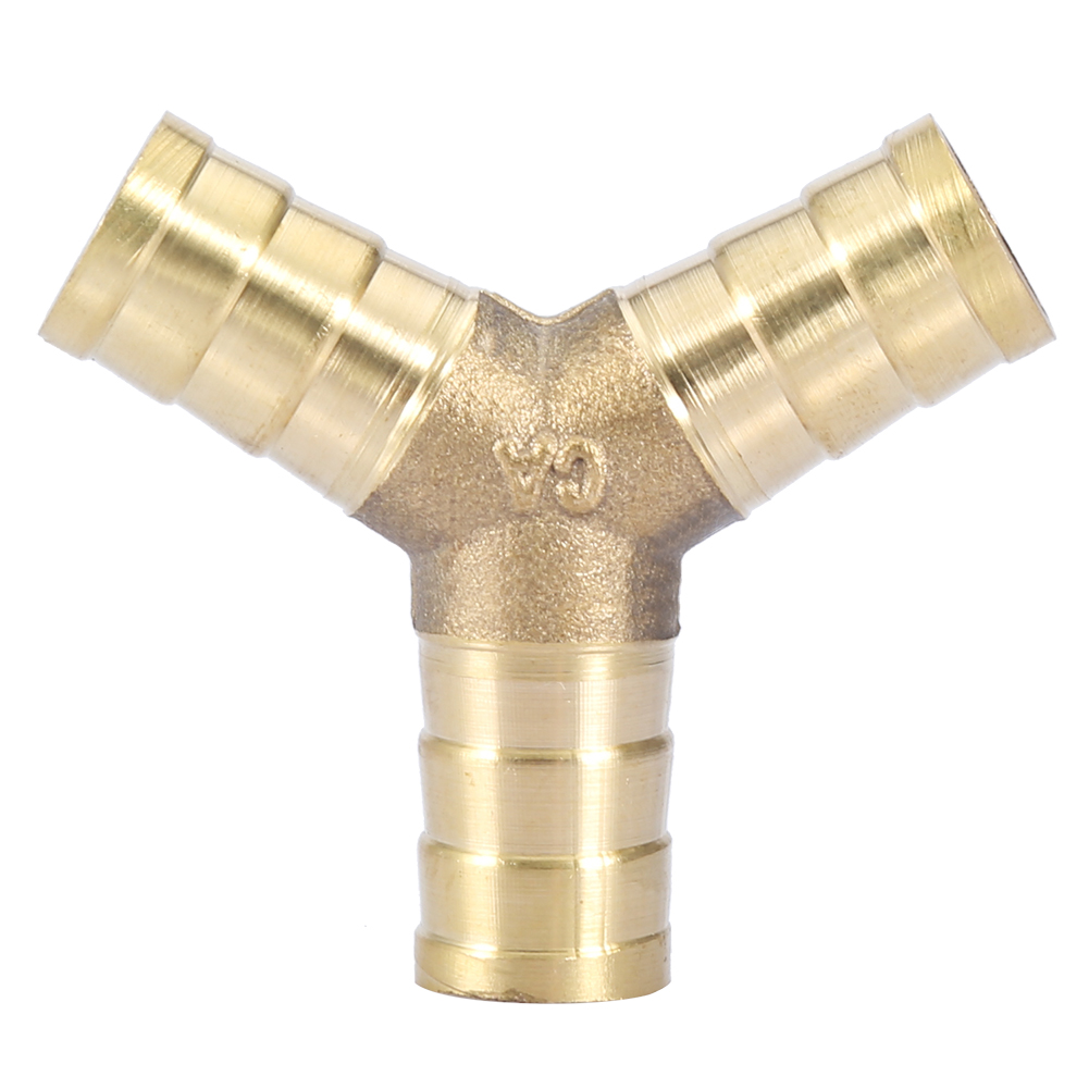 Y-förmiger 3-wege-verbinder Aus Messing Mit Anschlüssen Für Luft, Wasser Und Gas (außendurchmesser 12 Mm, 2 Stück).