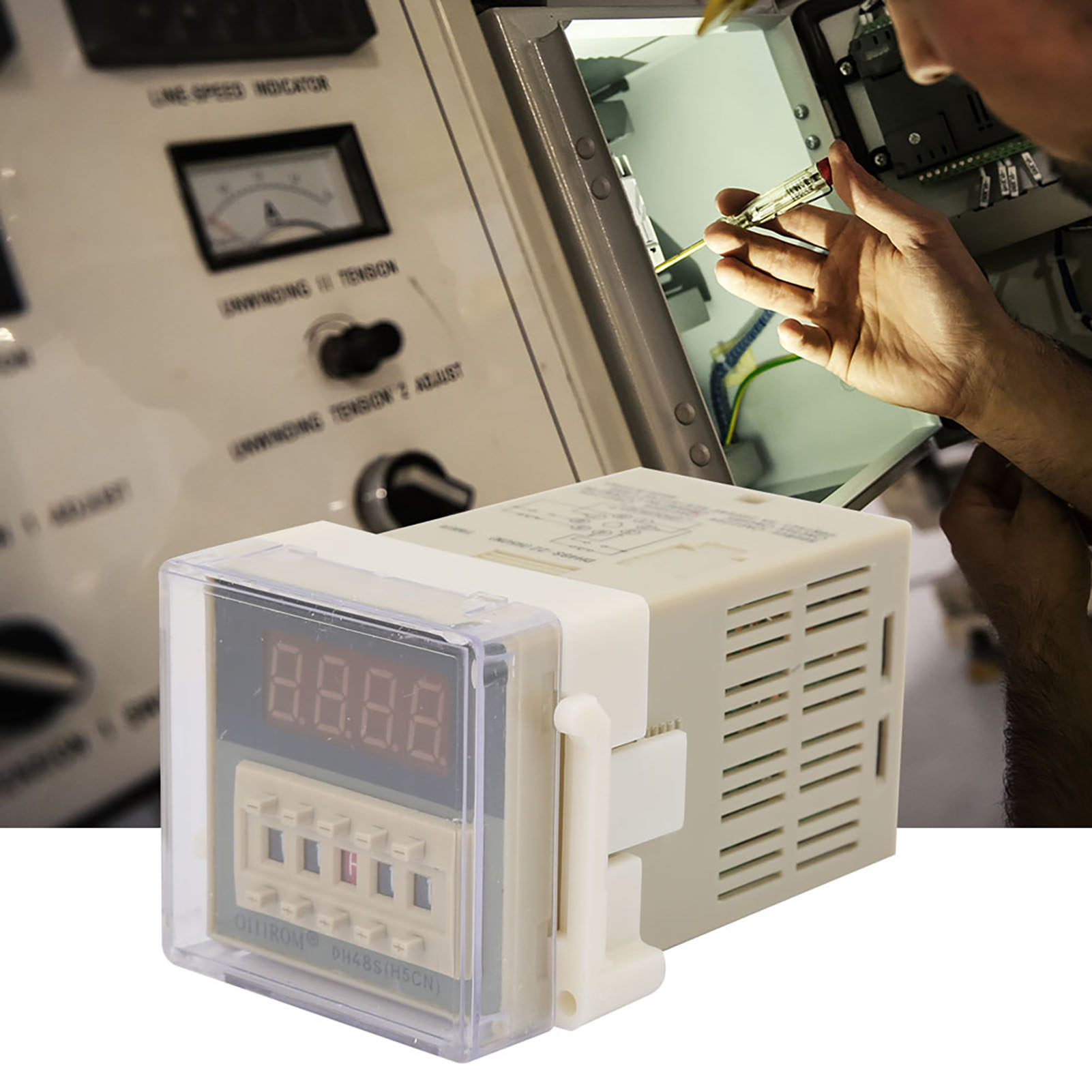 O111rom Dh48s-2z Lcd-display-timer-verzögerungsrelais 8-polig 0,01s-9999h (24vac/dc)