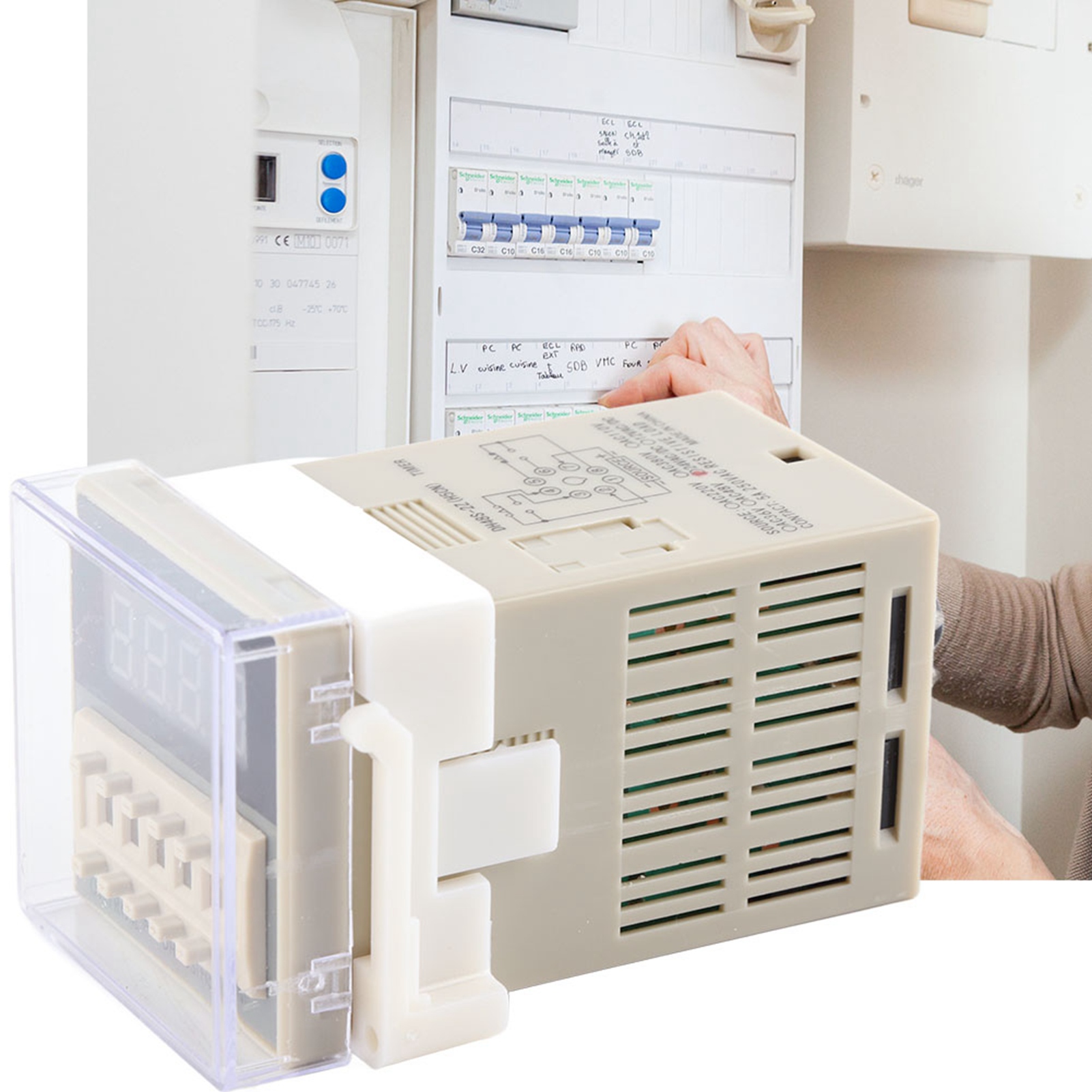 Hochwertiges O111rom Dh48s-2z Lcd-display-timer-verzögerungsrelais, 8-polig, 0,01s-9999h (24vac/dc)