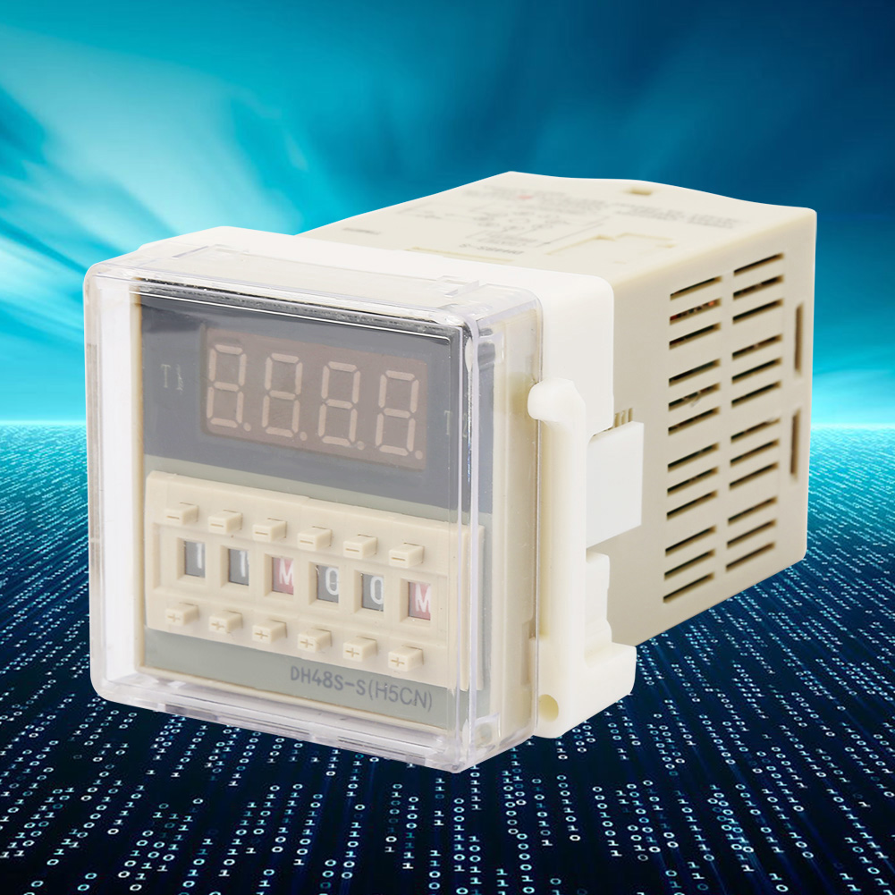 O111rom Dh48s S-2z Langlebiges Lcd-display-timer-verzögerungsrelais 8-polig 0,1s-99h (12vac/dc)