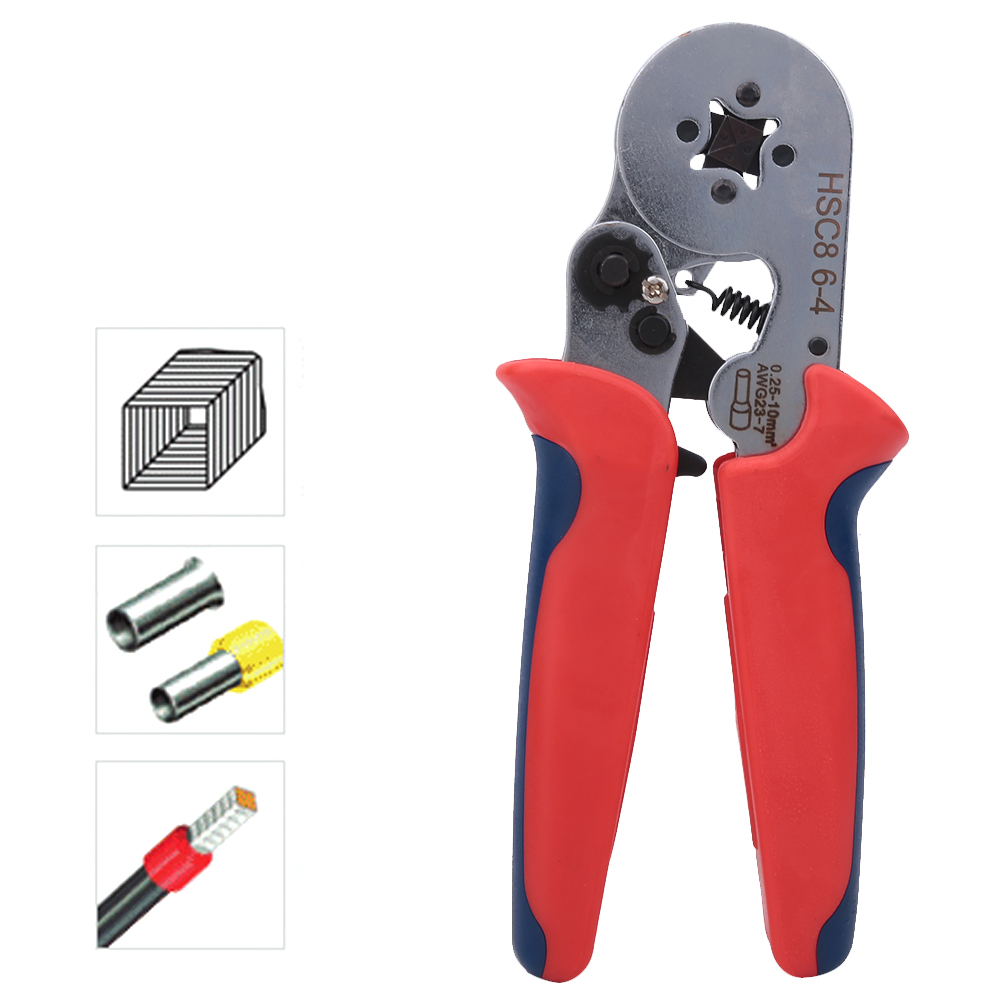 Crimpzange + 1200 Selbstjustierende Klemmen Für Drahtkabel, Crimpzange Hsc8 6-4b Hsc8 6-4b+1200pcs (kupfer)
