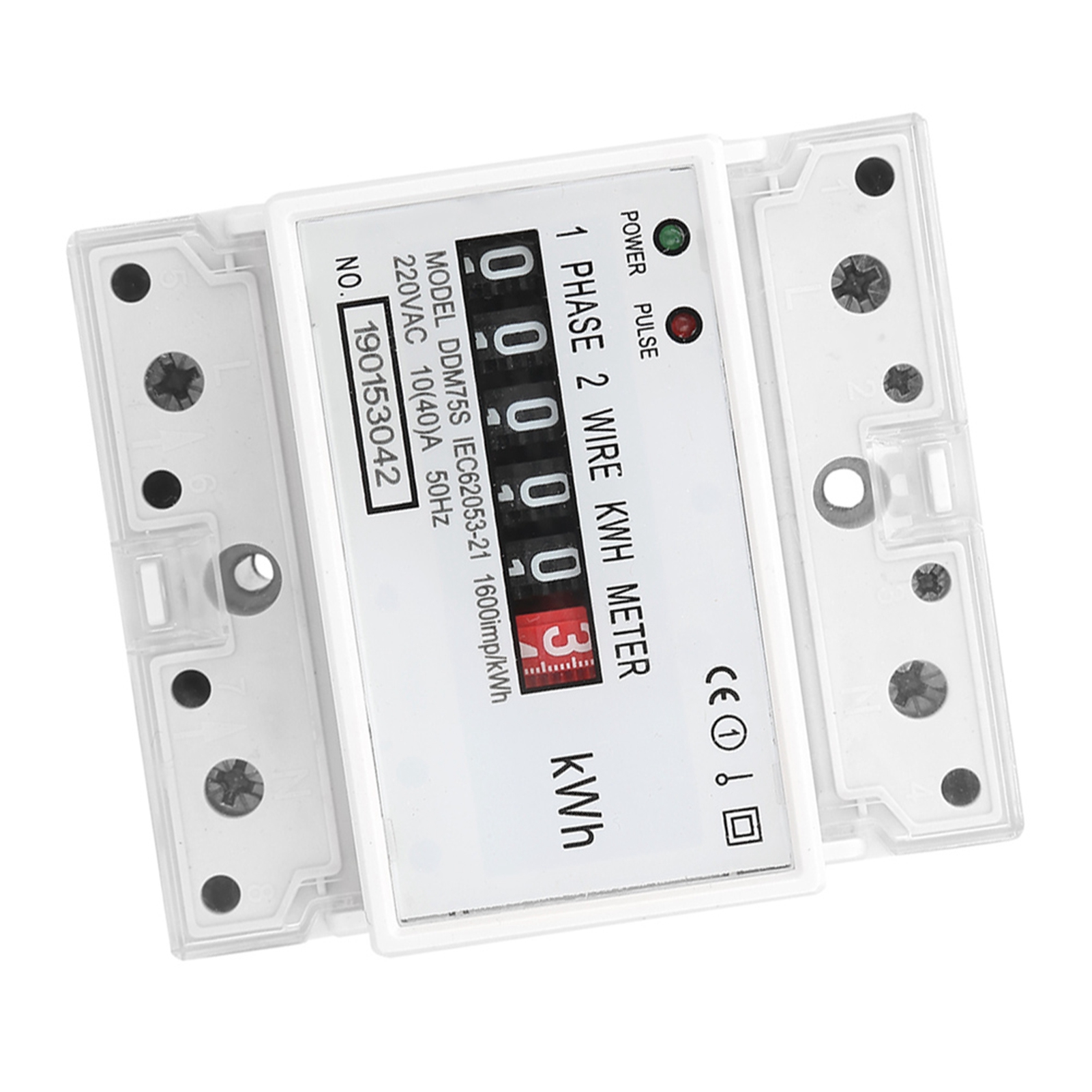 Einphasiger 4-poliger Led-leistungsmesser Für Din-schienenmontage, Wattmeter, Energiezähler Ddm75s 10-40a