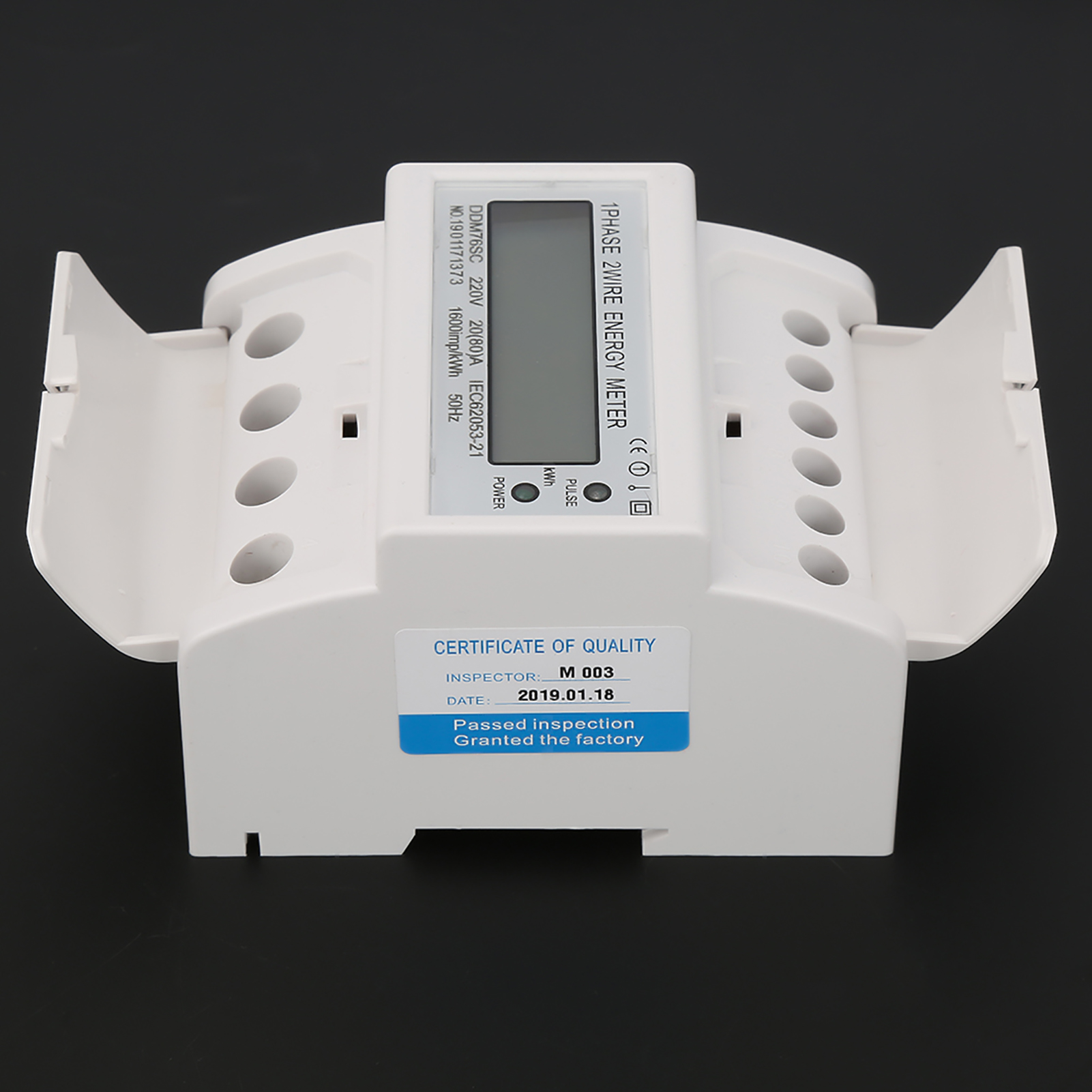 Einphasiger 4-poliger Lcd-leistungsmesser Für Din-schienenmontage (wattmeter, Energiezähler) Ddm76sc 20-80a