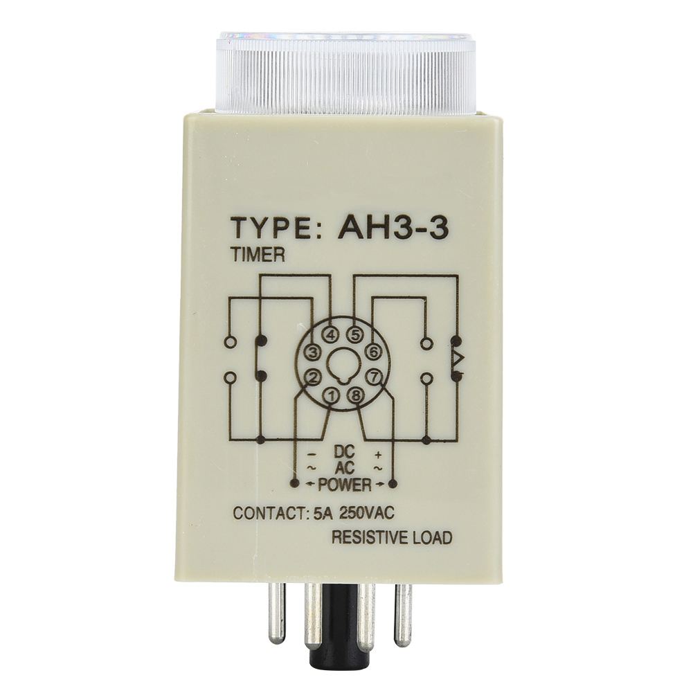 Ah3-3 Zeitrelais, Elektronische Ausführung, Einstellbare Auslöseverzögerung, 8-polig, 10 Min. (110 V)