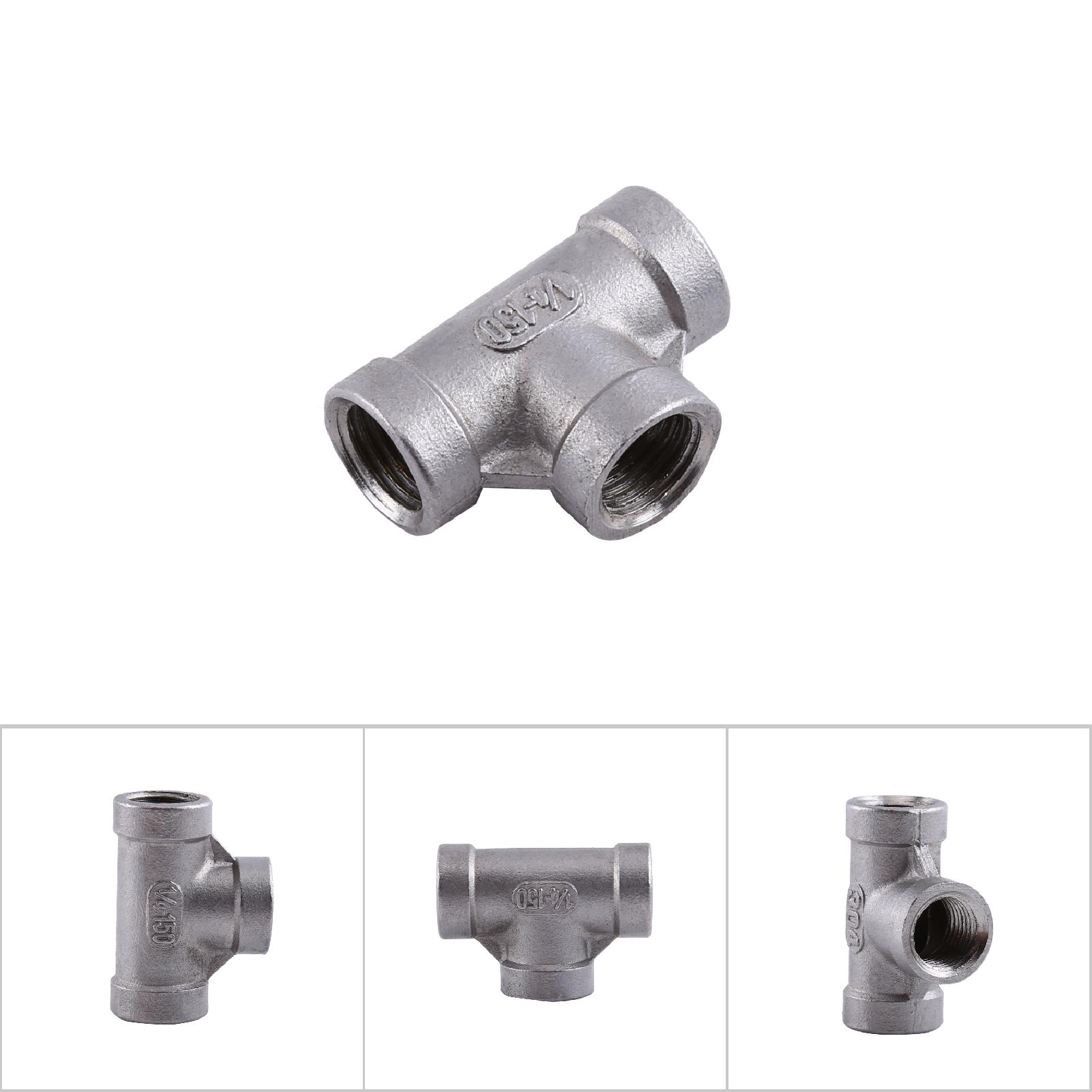Nagelneues T-stück, 3-wege-rohrverbinder Mit Innengewinde, Edelstahl Ss 304 (1/4" 37 Mm)