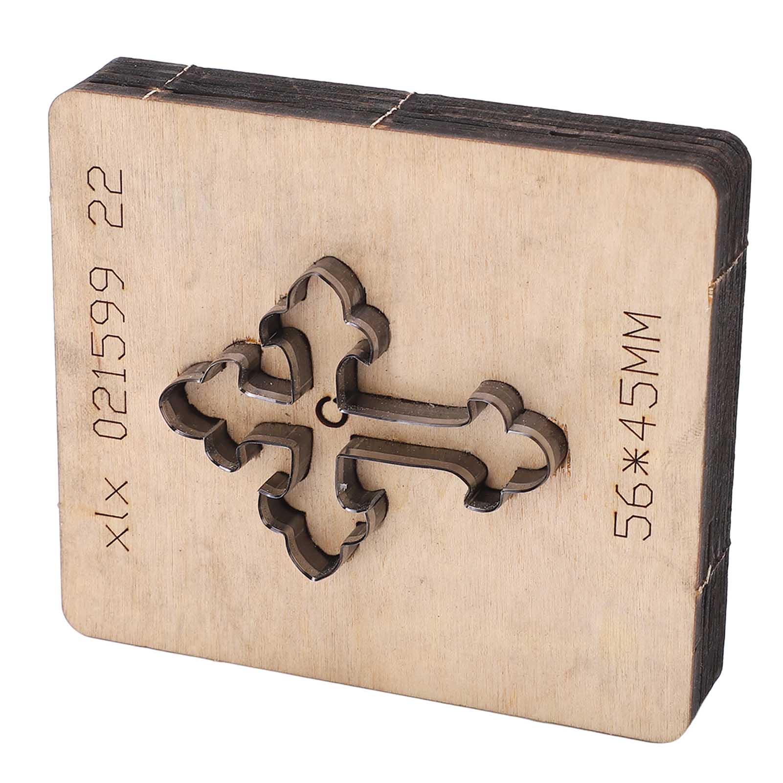 Kreuzgeschnittener Stempel Aus Legiertem Stahl Für Lederkanten Mit Holzsockel Für Diy-bastelarbeiten