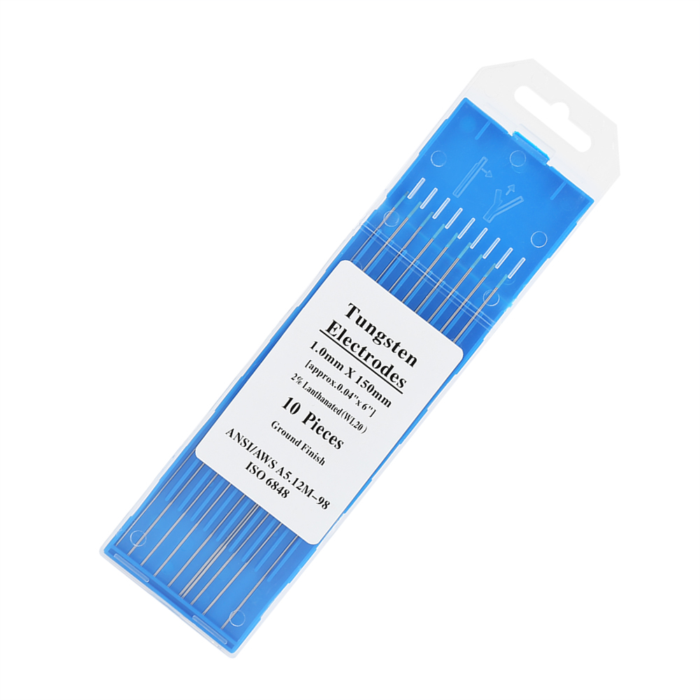 10er-packung Wl20 Wolframelektrode Professioneller Wig-schweißstab 2,0 % Lanthan (1,0 Mm 150 Mm)