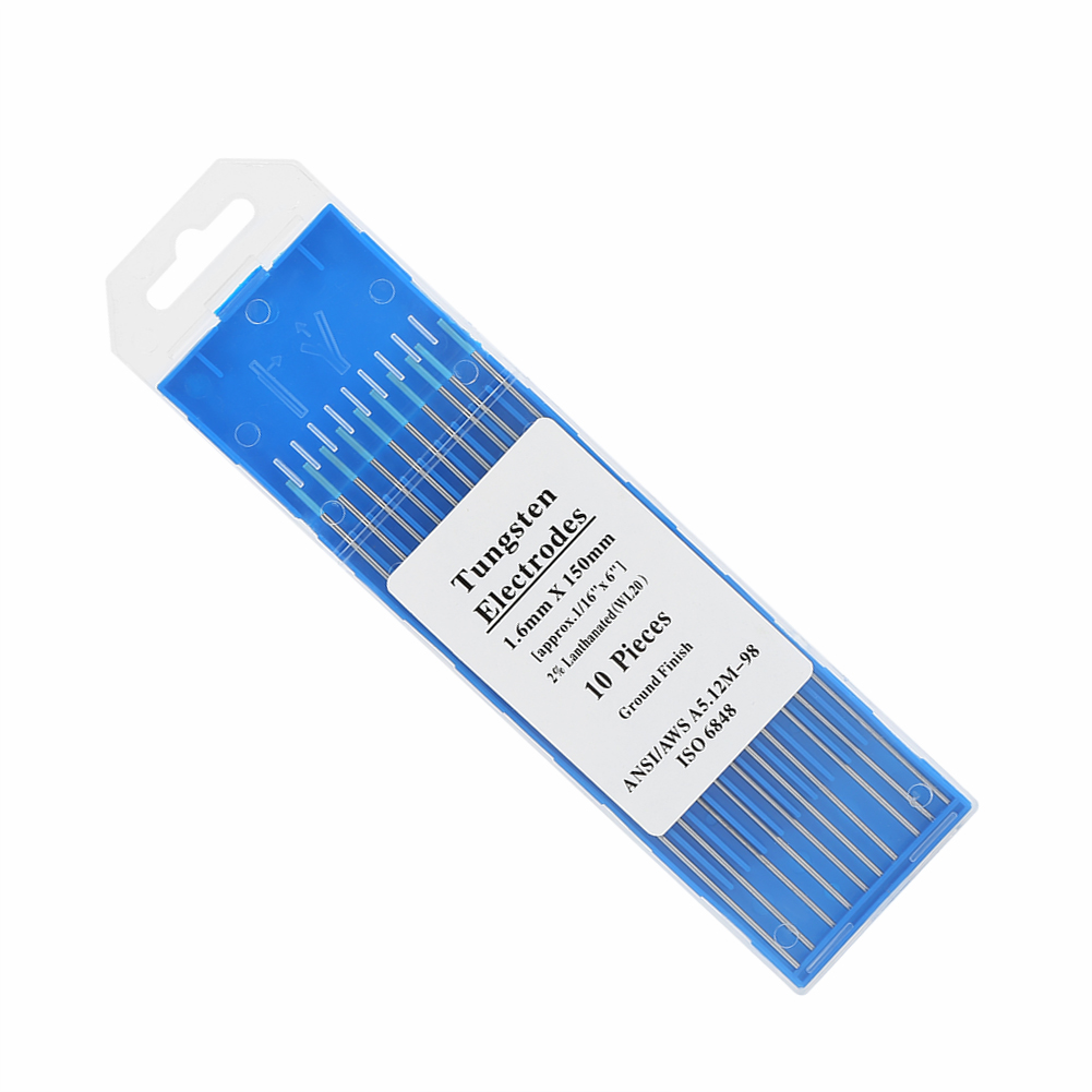 10er-packung Wl20 Wolframelektrode Professioneller Wig-schweißstab 2,0 % Lanthan (1,6 Mm 150 Mm)