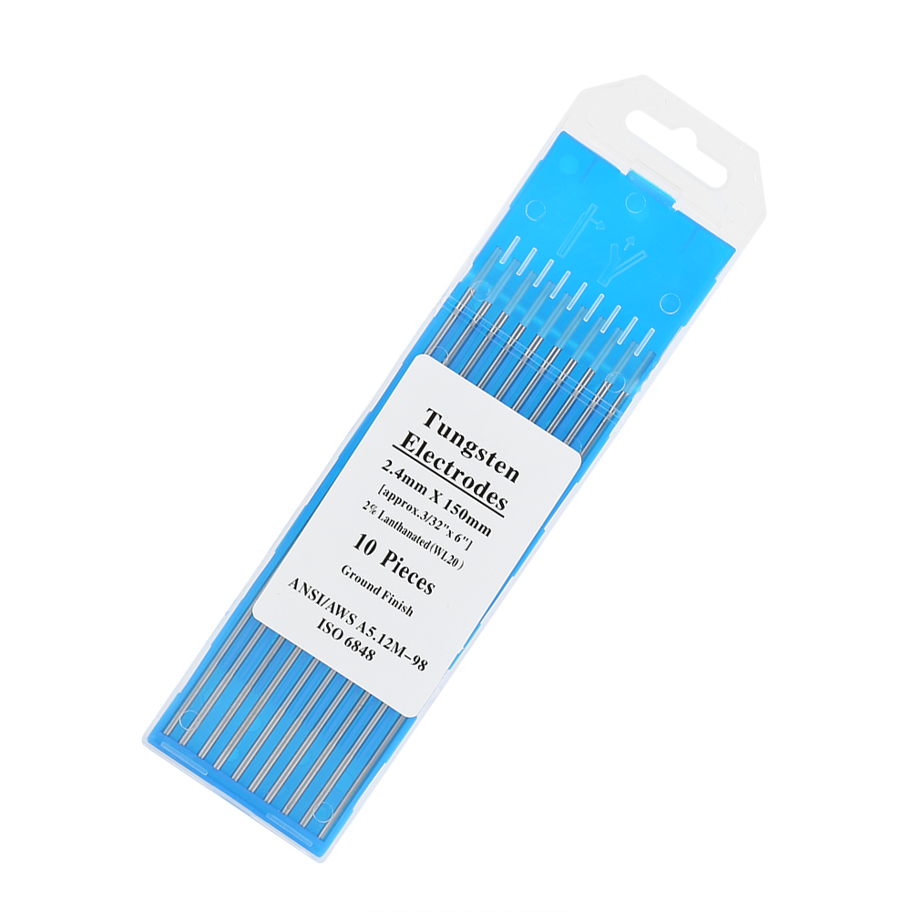 10er-packung Wl20 Wolframelektrode Professioneller Wig-schweißstab 2,0 % Lanthan (2,4 Mm 150 Mm)