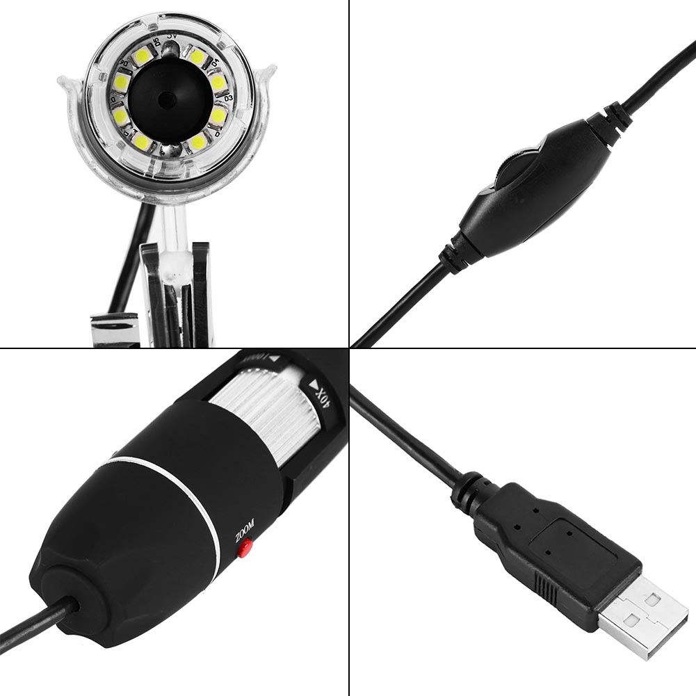 1000-facher Zoom, 8 Leds, Usb-mikroskop, Digitale Lupe, Endoskopkamera, Video Mit Stativ