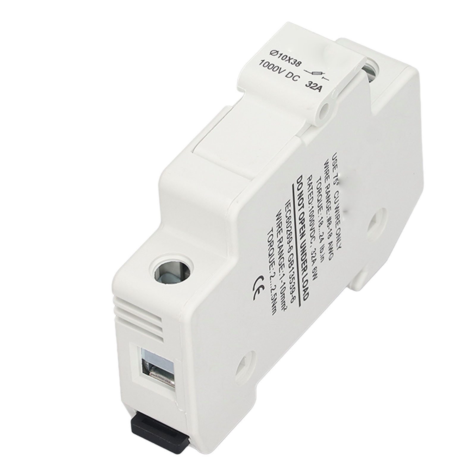 6 Pv-sicherungen, 4 Din-schienen-sicherungshalter, Pv-zylindersicherungssatz, 1000 V Dc, 32 A