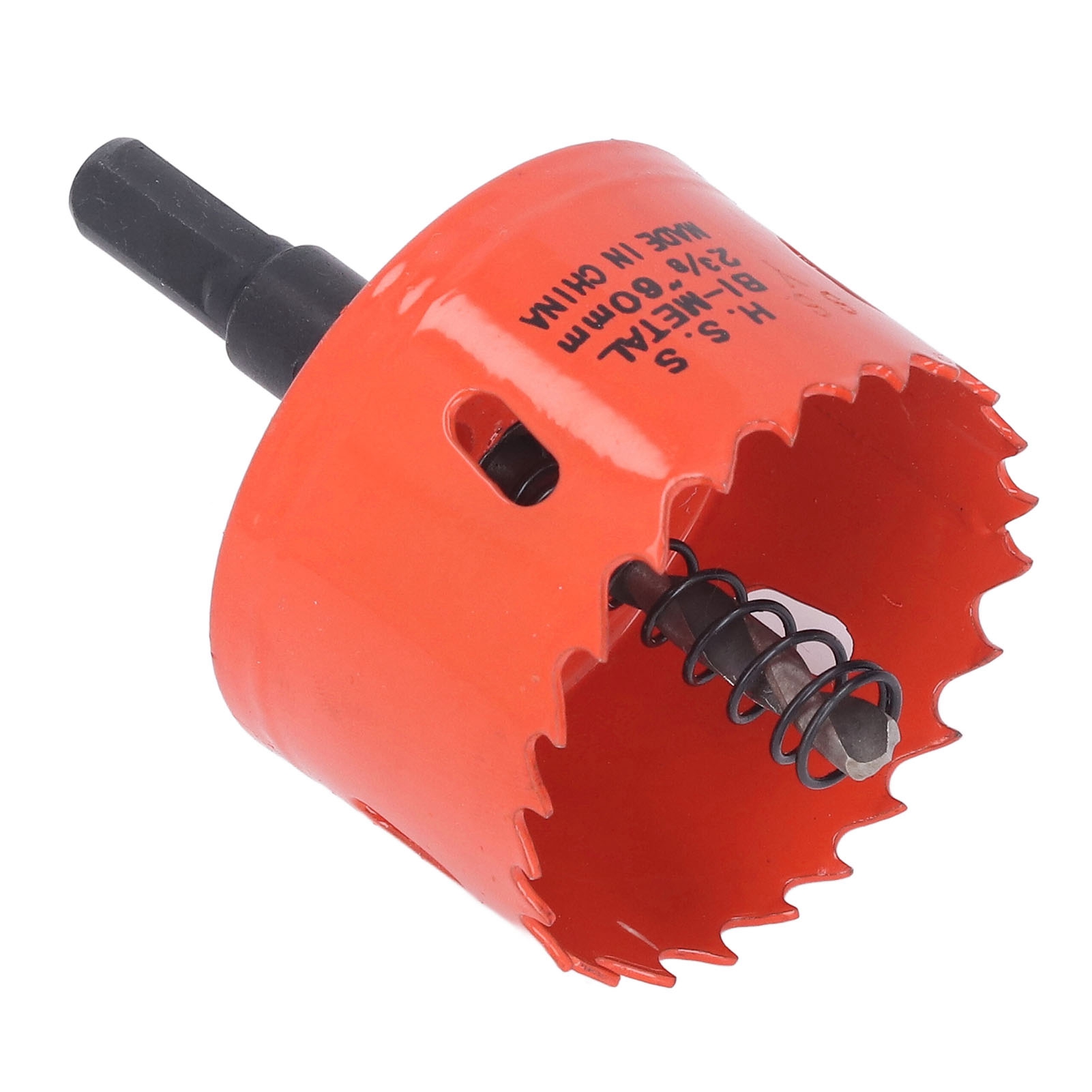 Lochsäge, Bimetall-hss-bohrer Mit Schaft Für Holz Und Pvc, 60 Mm / 2,36 Zoll