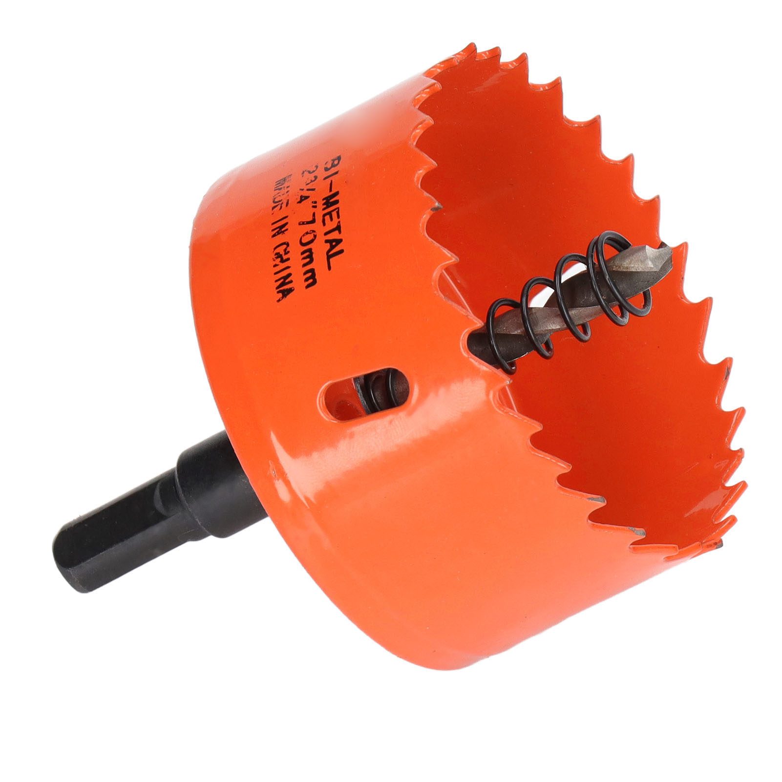 Bimetall-hss-lochsäge Mit Robuster Spindel Zum Lochen Von Schneidebrettern Aus Holz, Pvc Und Metall, 2 3/4 Zoll