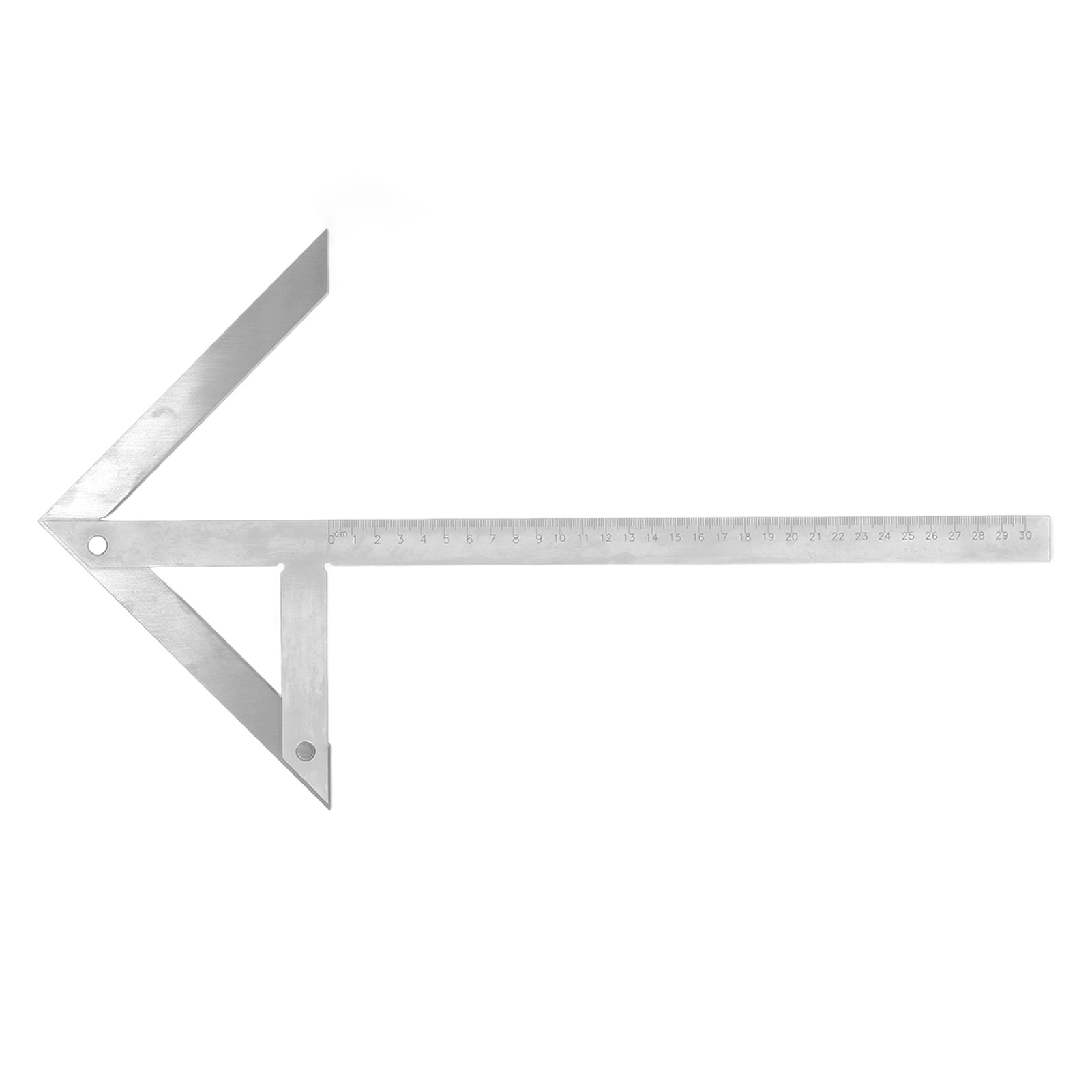 Zentrierwinkelmesser, Winkelmesser Aus Kohlenstoffstahl, 45°/90°-winkelmesser, 300 X 180 Mm