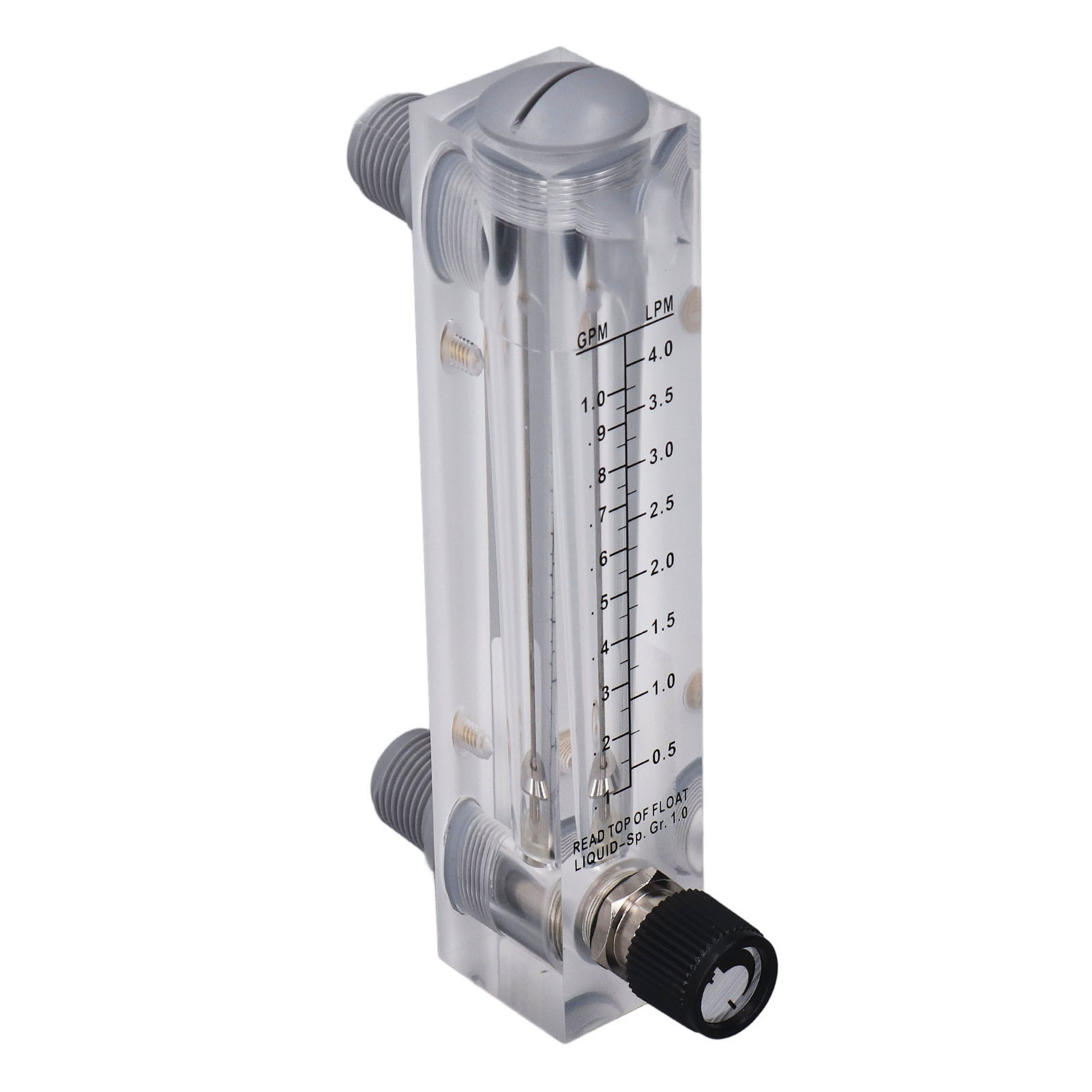 Durchflussmesser Mit Transparenter, Robuster Acrylplatte Zur Messung Und Regelung Flüssiger Medien, Messbereich 0,1–1 Gpm