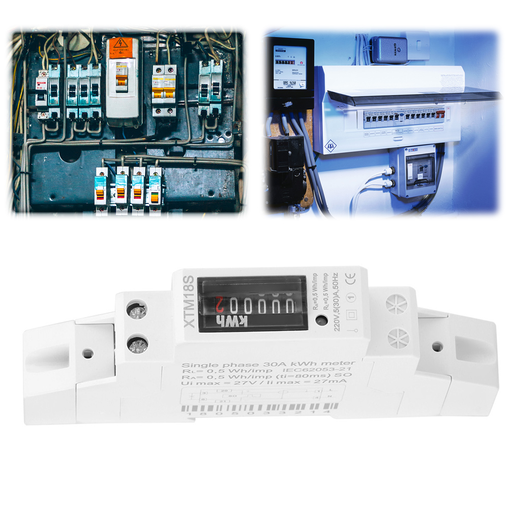 220 V 5(30) A Digitaler 1-phasen-2-leiter-1p-stromzähler Zur Din-schienenmontage, Elektronischer Kwh-zähler