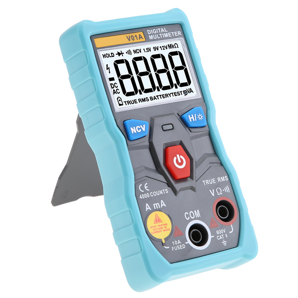 Aneng V01a Digitalmultimeter Mit Automatischer Bereichswahl Und True-rms-messung, Ac/dc-strom-, Spannungs- Und Widerstandsmessgerät (blau)