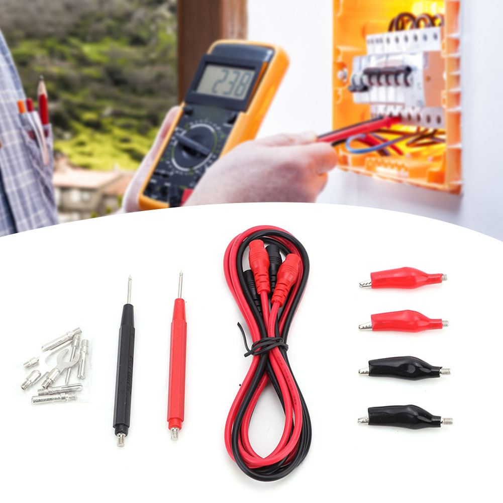 6-in-1 Multifunktionales Digitales Multimeter-set Mit Messleitungen, Messspitzen, Kabeln Und Klemmen