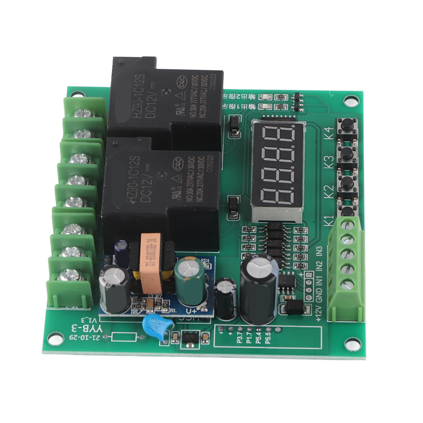 220-v-motor-vorwärts-/rückwärts-steuerplatine Mit Zwei Relais Und Verzögerungszeitmodul