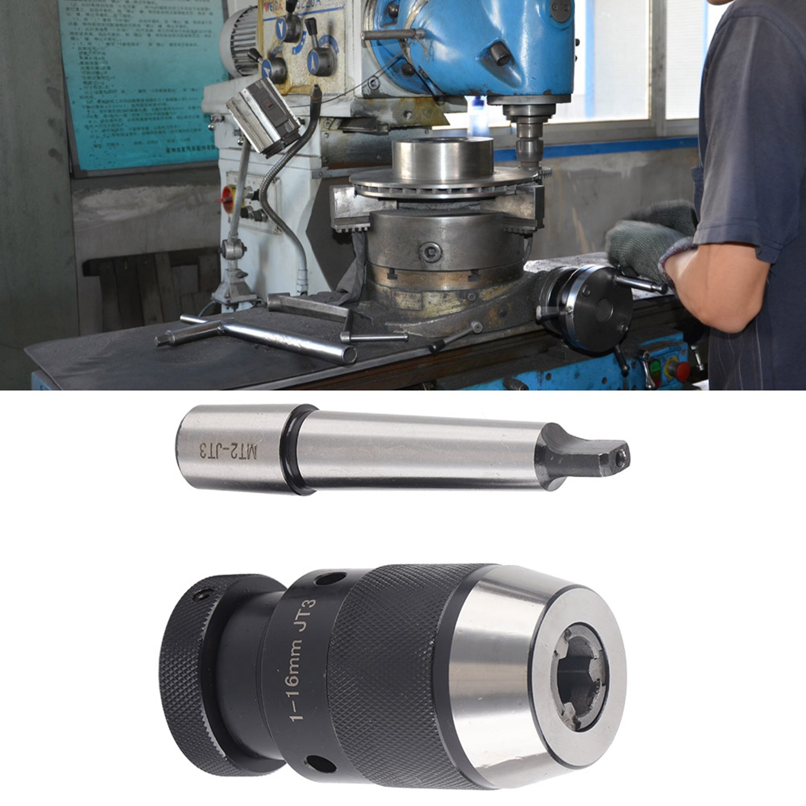 Schnellwechsel-bohrfutter Der Serie Jt3 Pro (1–16 Mm) Und Spindel Jt3-mt2 Für Die Cnc-bearbeitung
