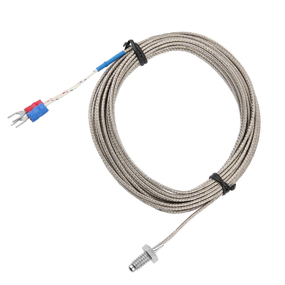 5 M Langes M6 Bsw-schraubgewinde-temperatursensorkabel, Typ K (thermoelement)