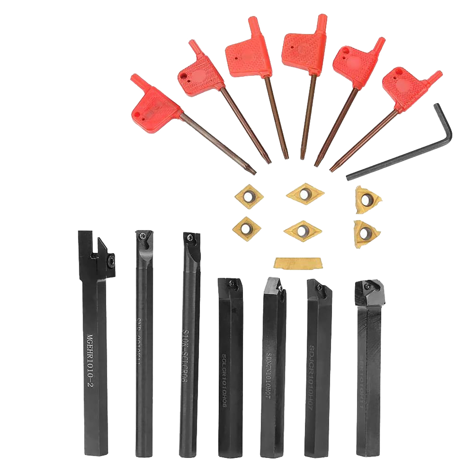 7-teiliger Mini-schaft-drehmaschinen-bohrstangen-drehwerkzeughalter T8-schlüsselbits