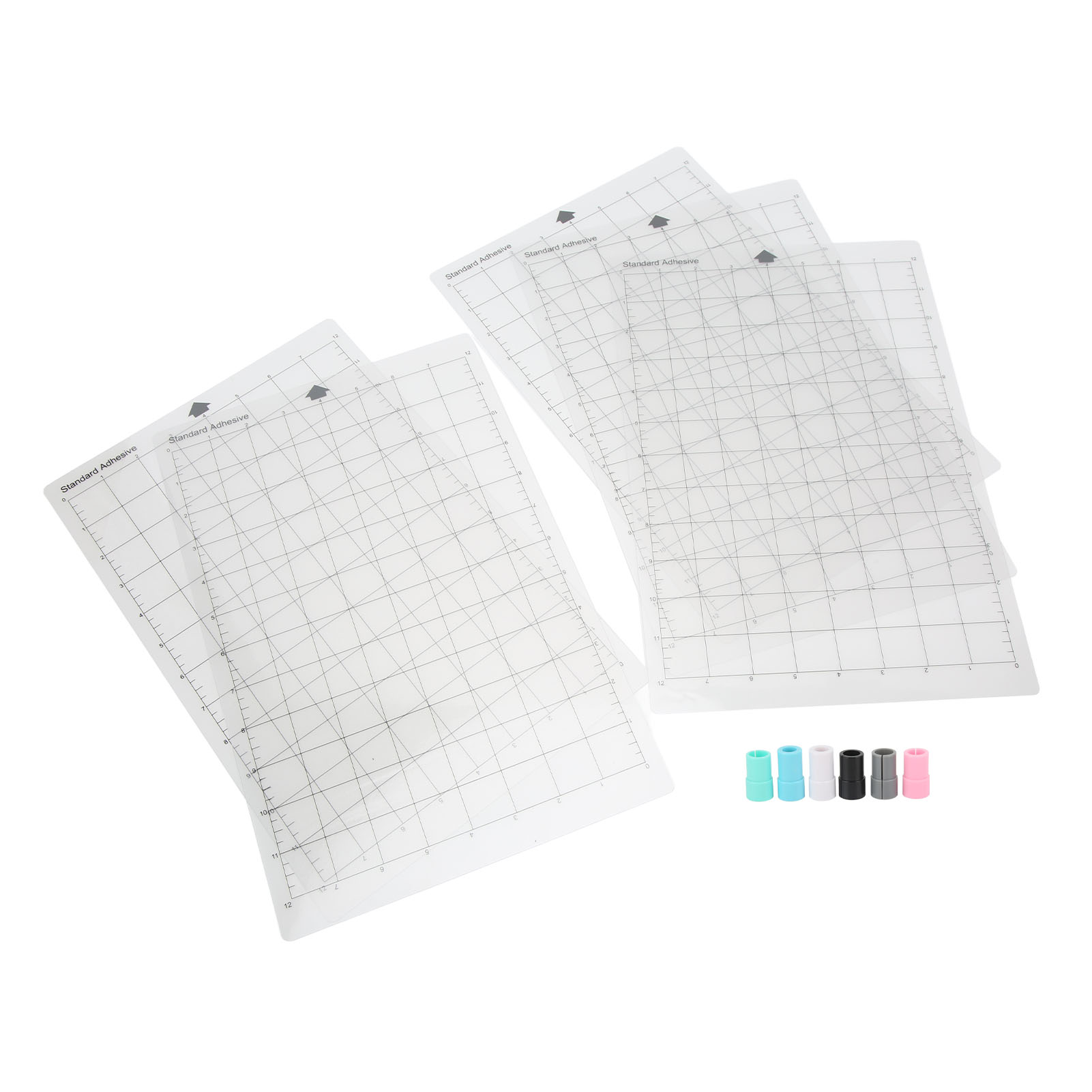 5-teiliges Schneidematten-set Mit 6 Stiftadaptern, Viskositätsneutralem Griff, Rasterschneidematte Und Stiftadapter
