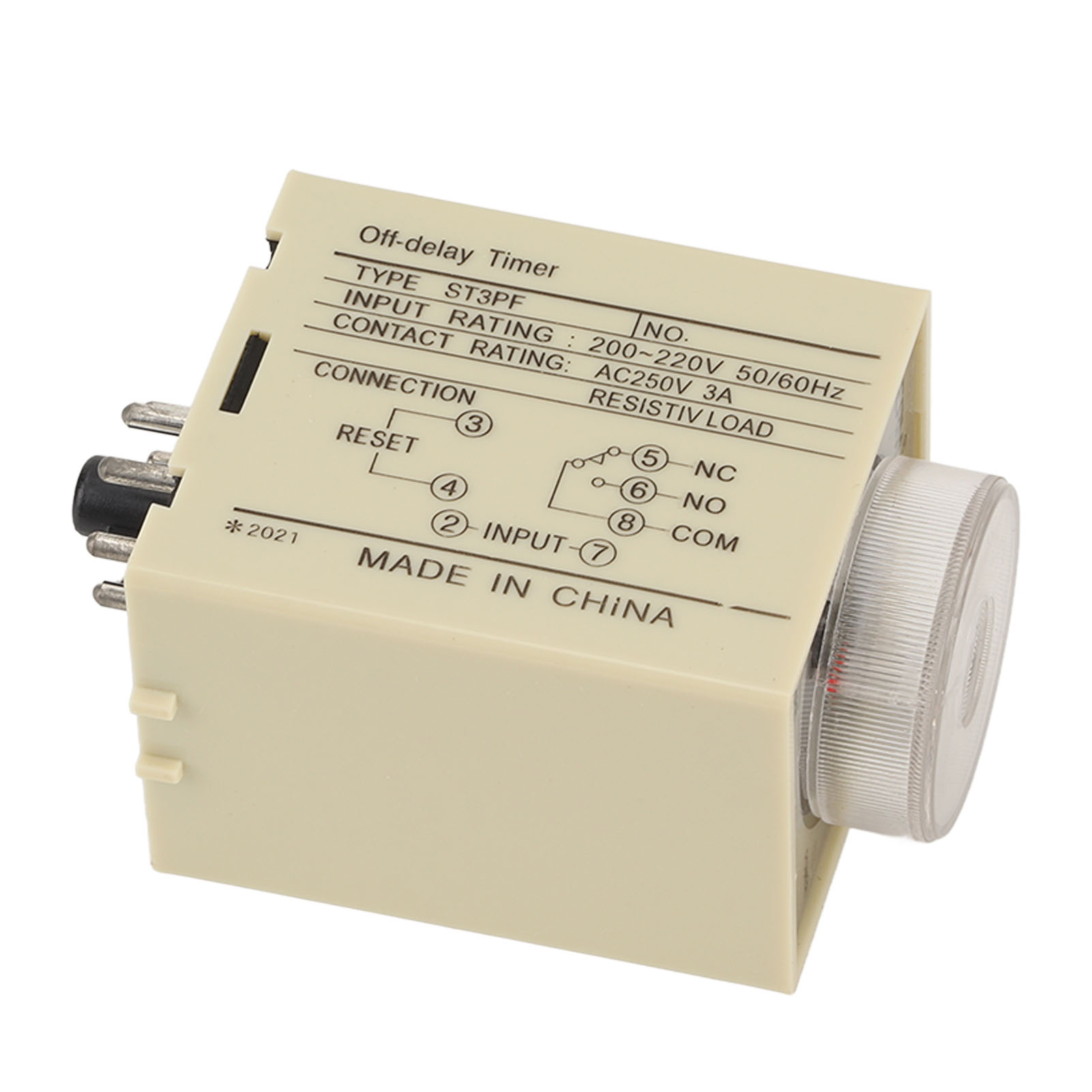 Zeitrelais Mit Einstellbarer Verzögerung, 200–220 V Ac, St3pf, Zubehörteil 30s
