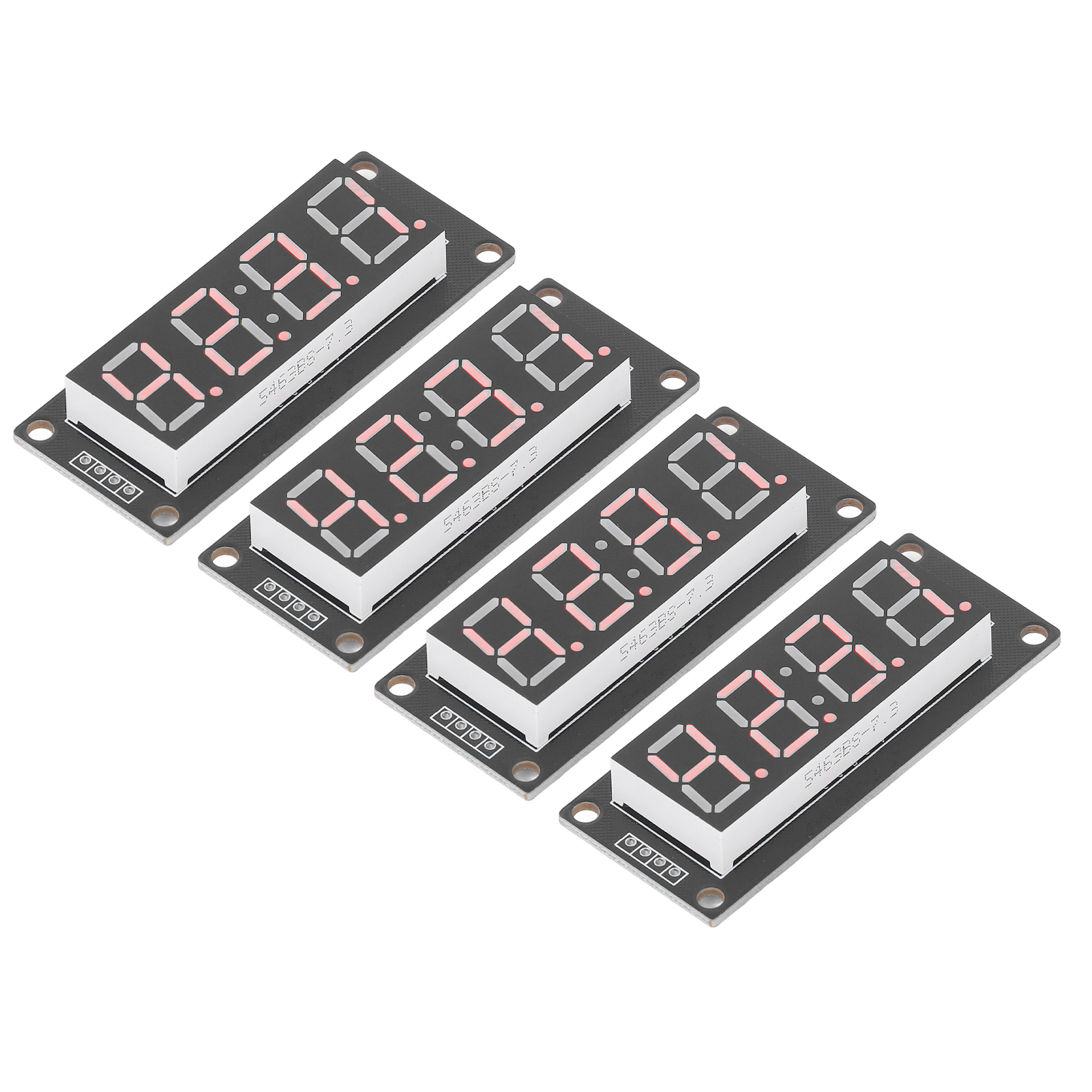 4 Stück 4-stellige Digitale Led-röhrenanzeigen, 7-segment-uhrmodul Tm1637, 0,56 Zoll, Rot, Mra041d