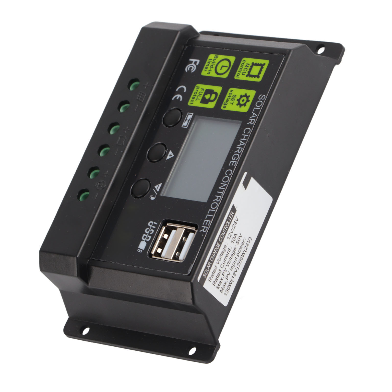 Solarladeregler Mit Pwm-digitalanzeige, Selbsttest, Intelligenter Solarmodulregler, 10 A