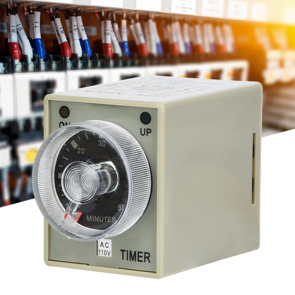Ah3-3 Elektronisches Zeitrelais, Einstellbare Auslöseverzögerung, 8 Pins, 60 Min (110 V)