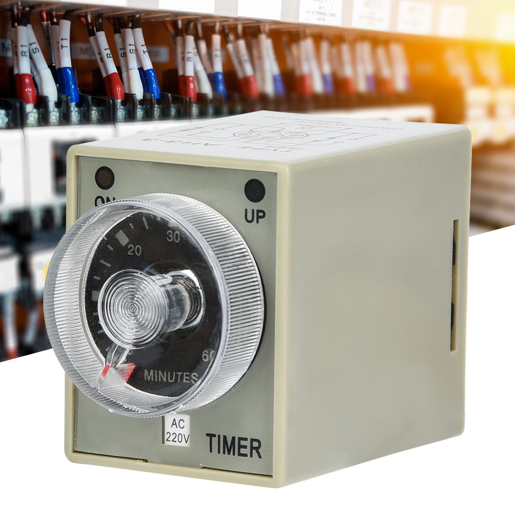Ah3-3 Elektronisches Zeitrelais, Einstellbare Auslöseverzögerung, 8 Pins, 60 Min (220 V)