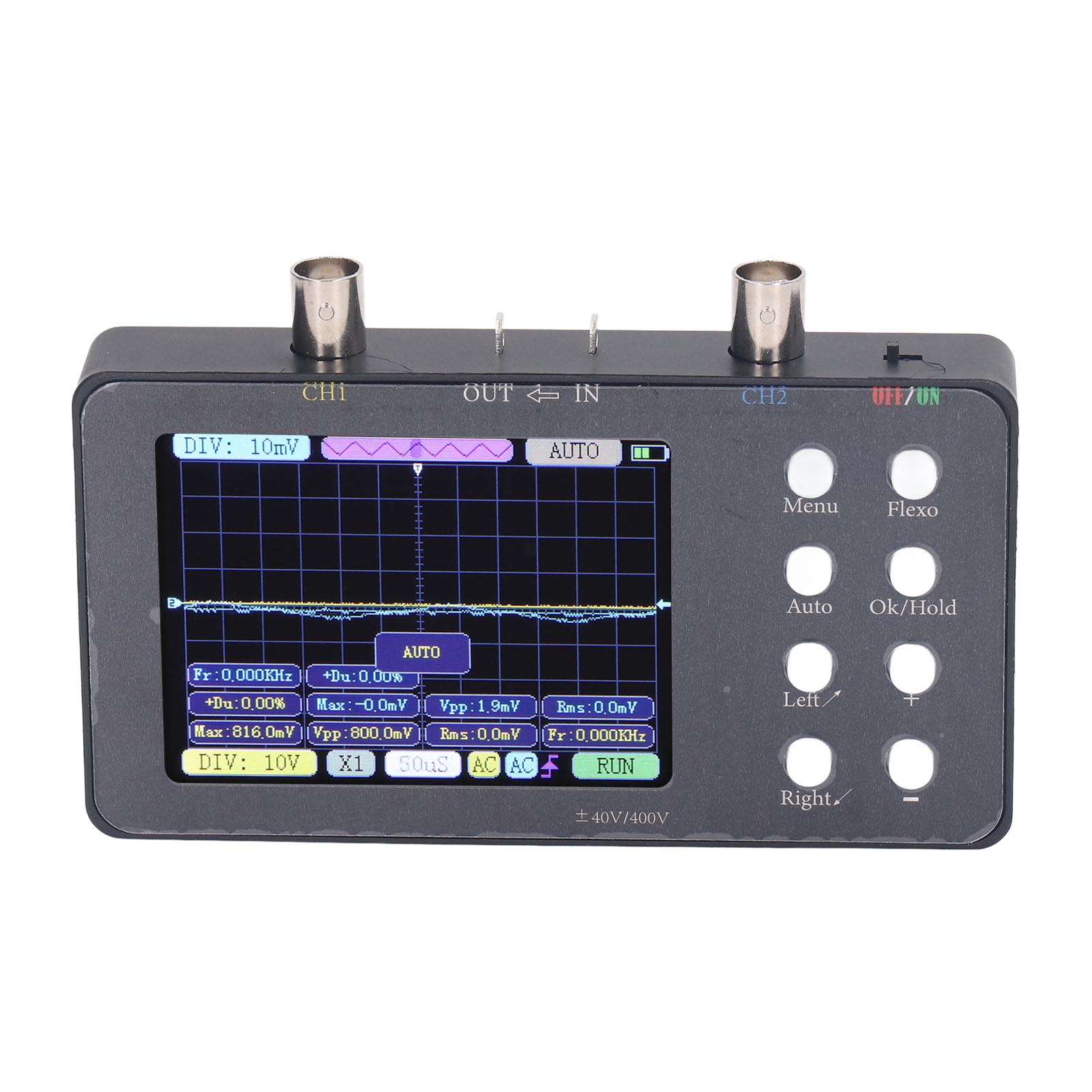 Digitales Oszilloskop Mit 2 Kanälen, 3,2-zoll-lcd-display, 50 Mhz Abtastrate Pro Kanal, 10 Msa/s Analoger Bandbreite, 20 Kb Speicher, 5 V