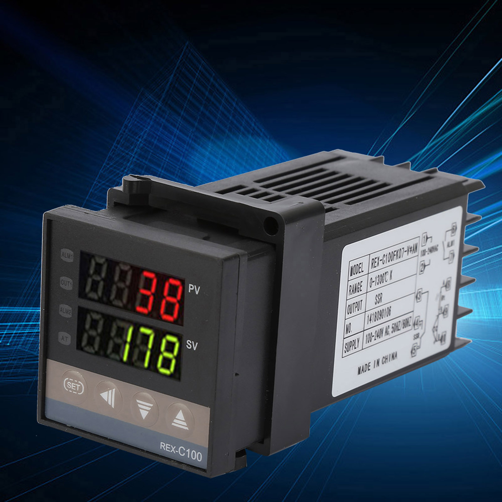 0℃1300℃ Alarm Rex C100 Digitaler Led-pid-temperaturregler-thermostat-kit Ac110v 240v