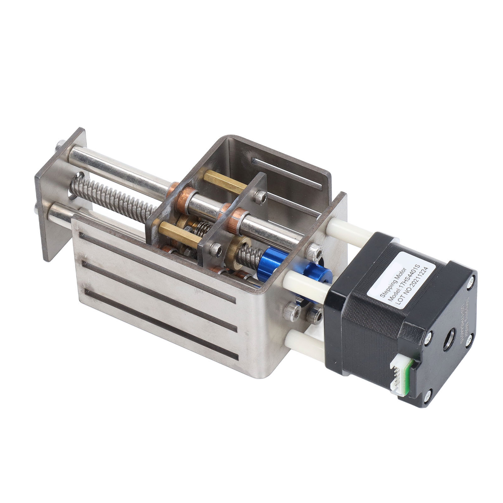 Cnc-z-achsen-schlittenbausatz, 100 Mm Hub, Diy Silber, Stabiles Kleines Getriebemodul, Lineartischantrieb, 12 V