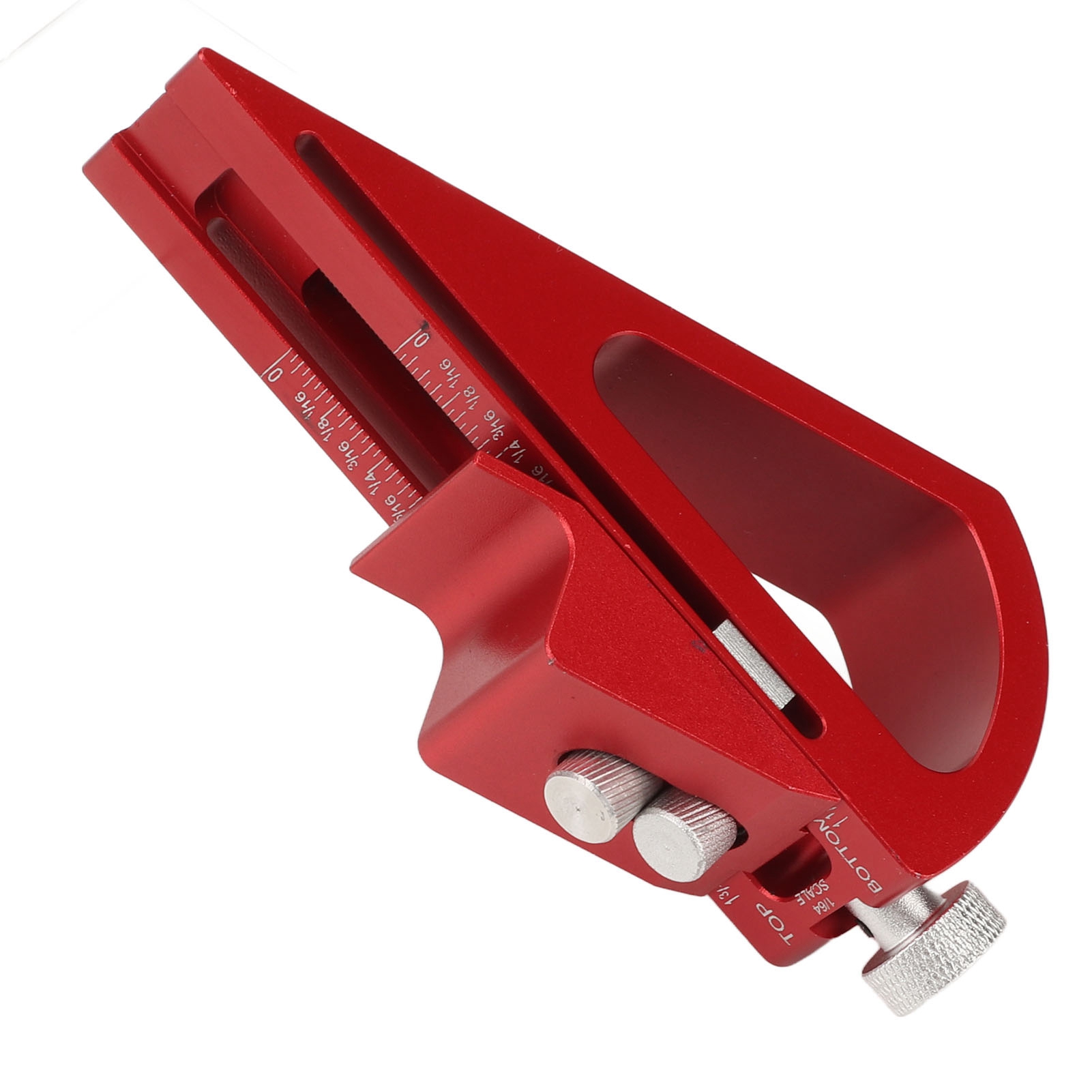 Höhenverstellbare Dickenlehre Aus Aluminiumlegierung, Flaches Design, Ideal Für Die Holzbearbeitung, Rot