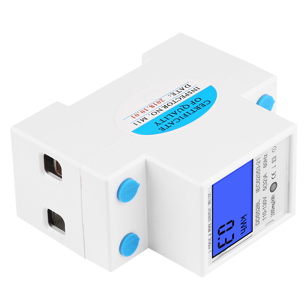 5-32 A 110-130 V 60 Hz Lcd-hintergrundbeleuchtung Einphasen-energiezähler (kwh) Din-schienenmontage
