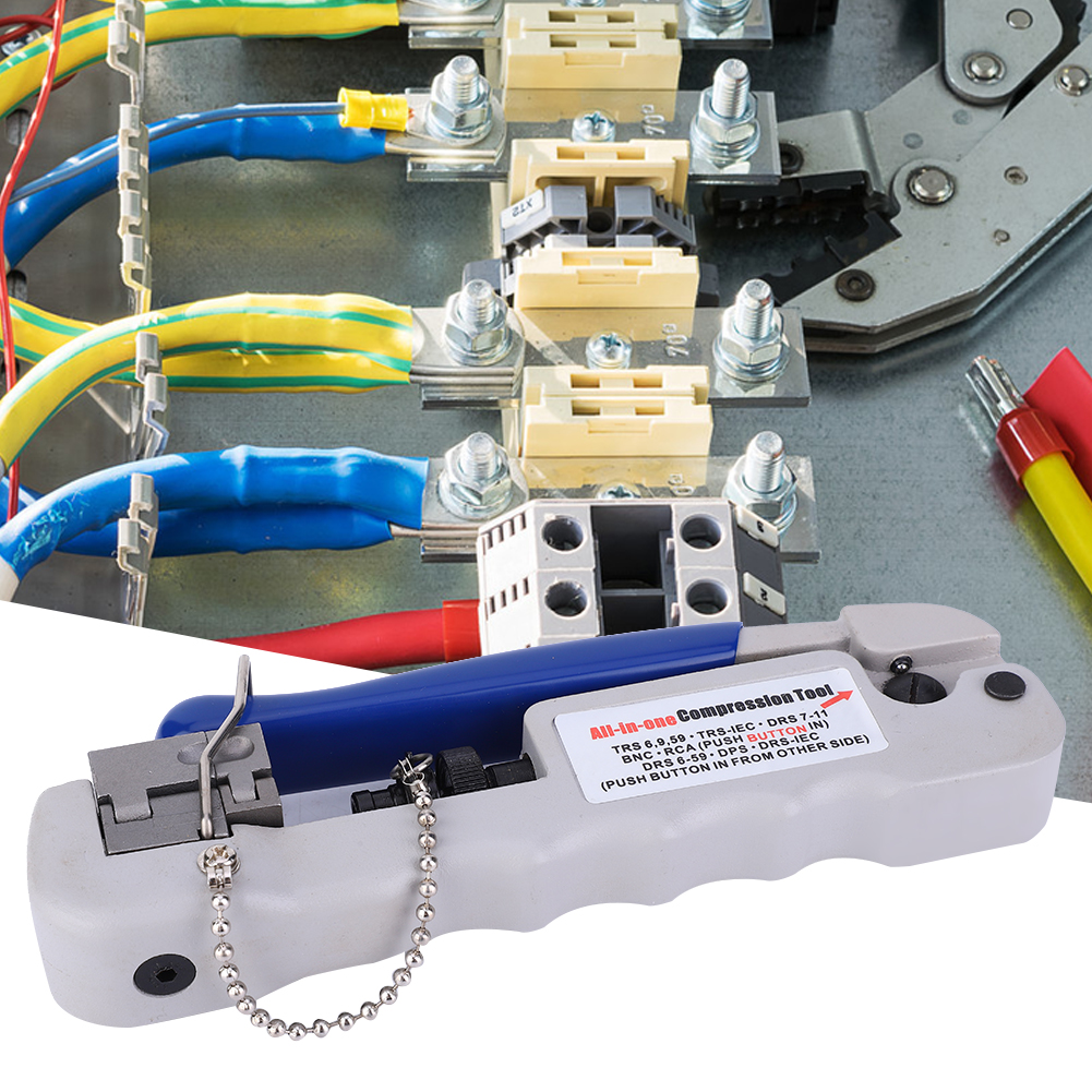 Crimpzange Für Multifunktionale Stahlsteckverbinder, All-in-one-crimpzange Für Bnc-rca-steckverbinder