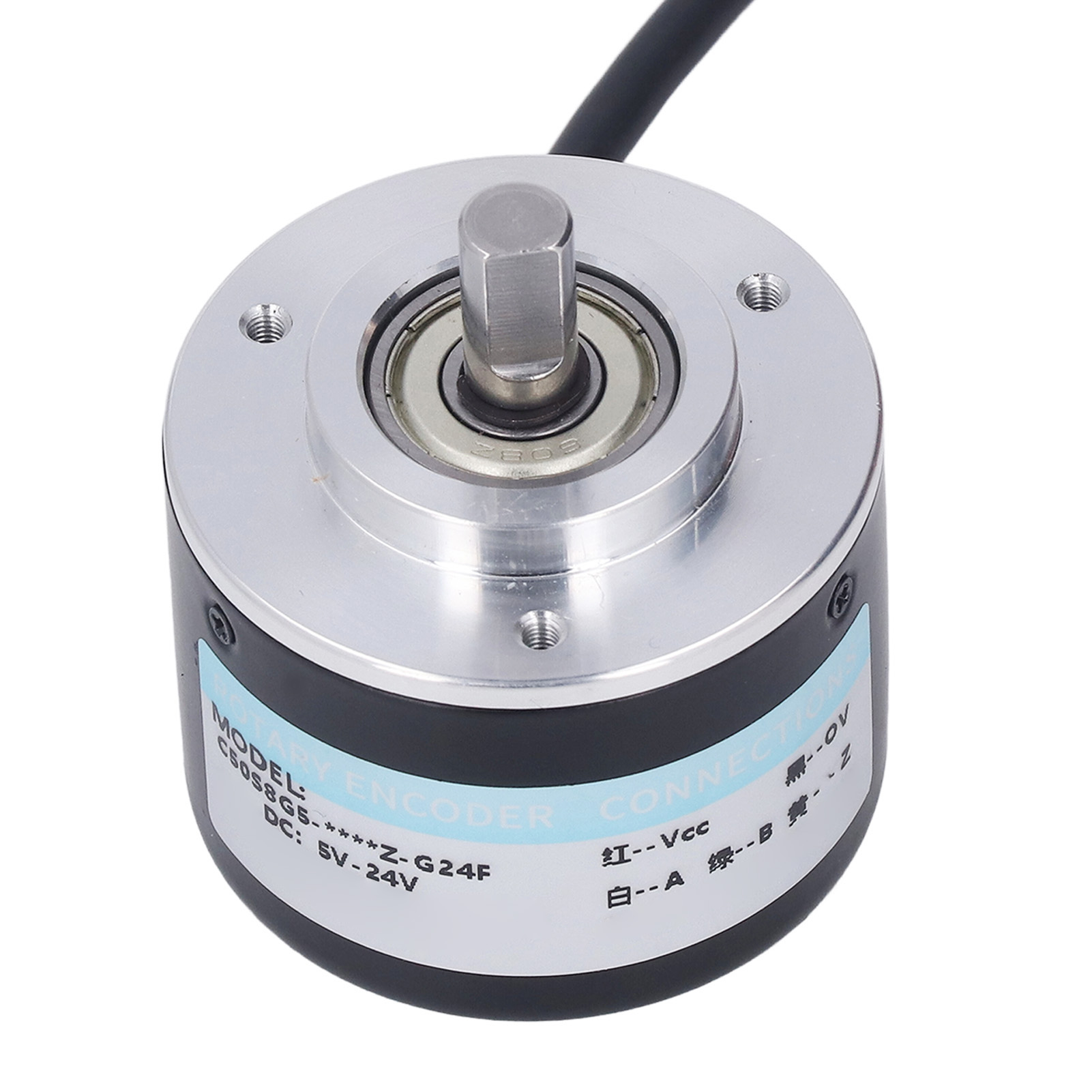 Pnp-inkrementalgeber Ip50, Außendurchmesser 50 Mm, 2-phasig, Für Intelligente Steuerung, Dc 5–24 V, 1200 Impulse/r