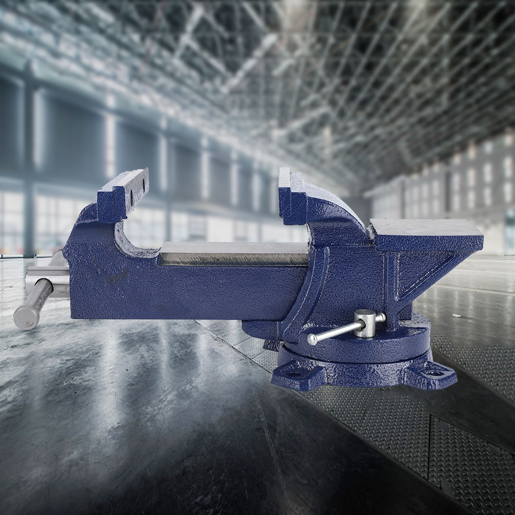 5-zoll-schraubstock Mit 360° Drehbarem Sockel, Robuster Konstruktion Und Amboss