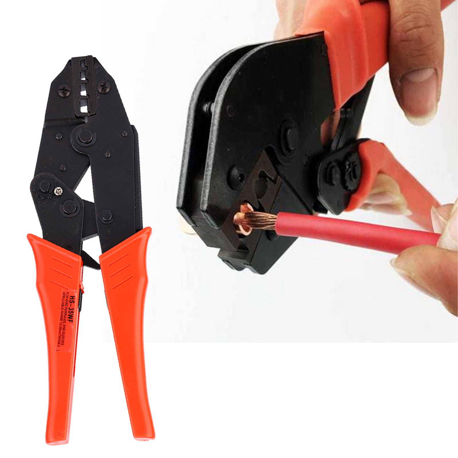Crimpzange Für Drahtverbinder 10-35 Mm² 8-2 Awg Für Rohre Und Vorisolierte Verbinder