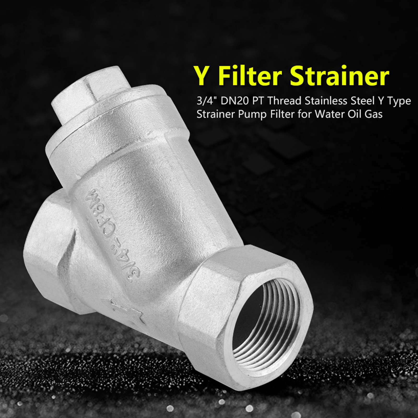 3/4" Dn20 Pt Gewinde Edelstahl Y-förmiger Siebpumpenfilter Für Wasser, Öl Und Gas