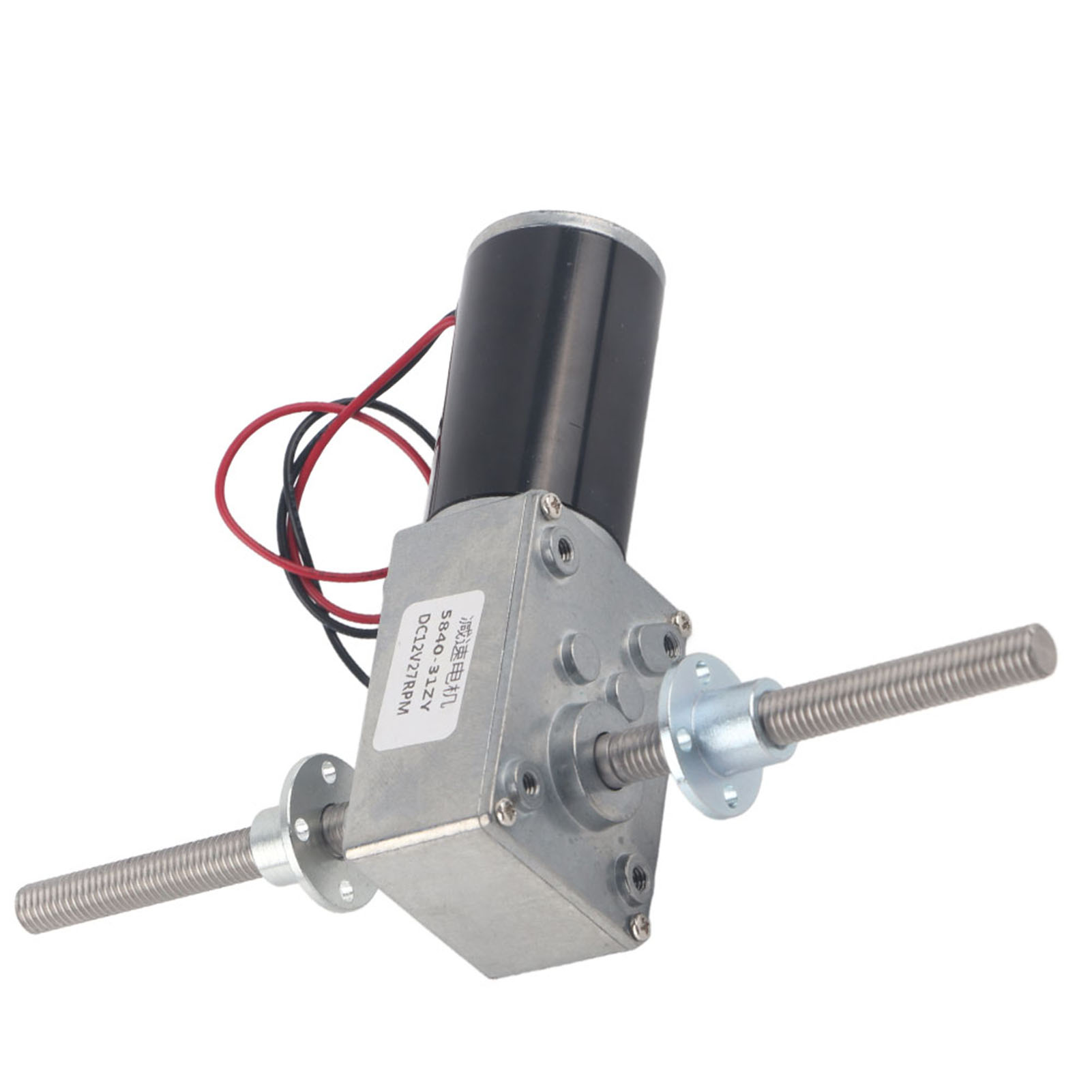 Schneckengetriebemotor, Rechts- Und Linksgängige Welle, Koaxial, M8-gewinde, Untersetzung 1280, Motor Mit Flansch, Untersetzung 290