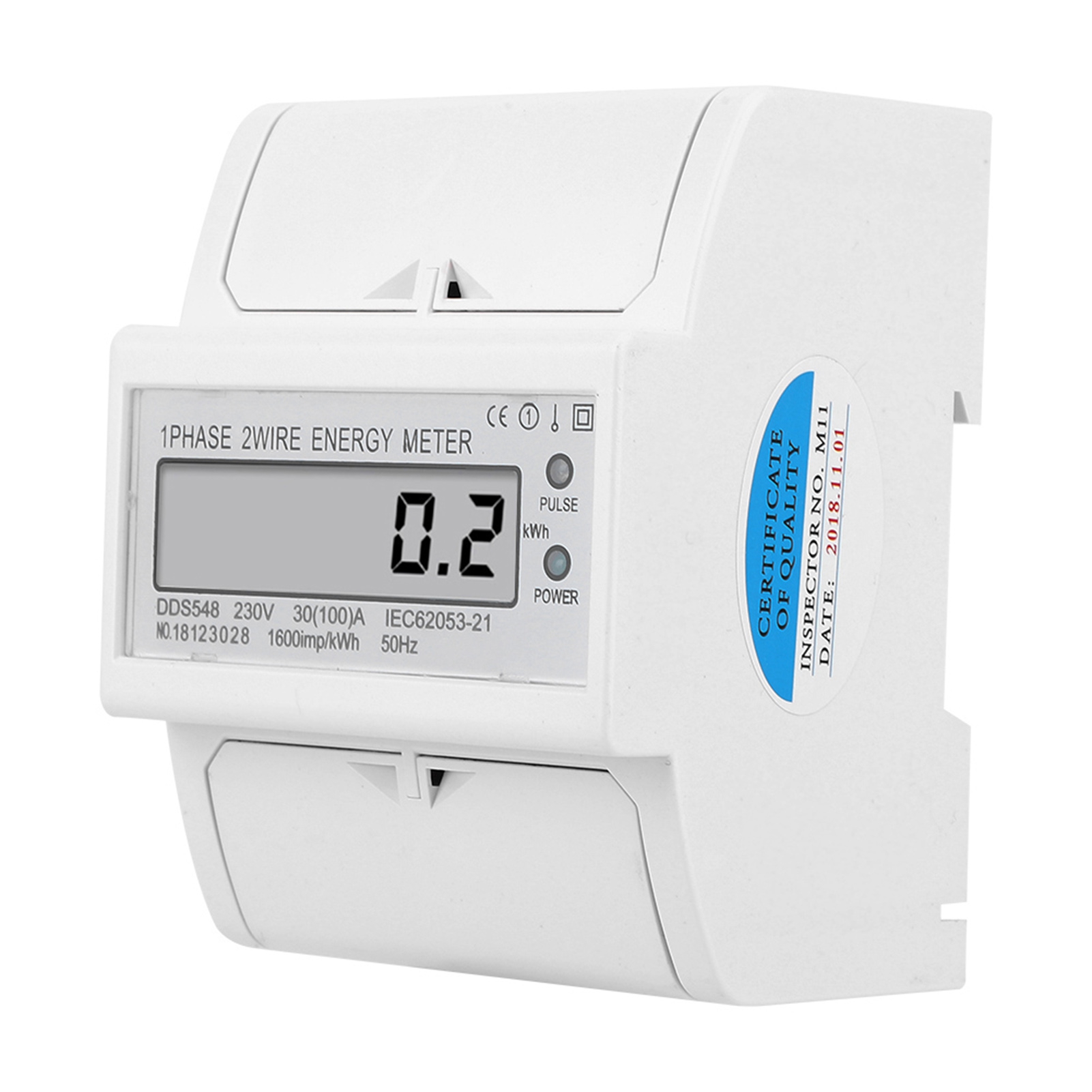 Dds548 Wattstundenzähler Mit Lcd-anzeige, Einphasiger 230-v-wechselstromzähler