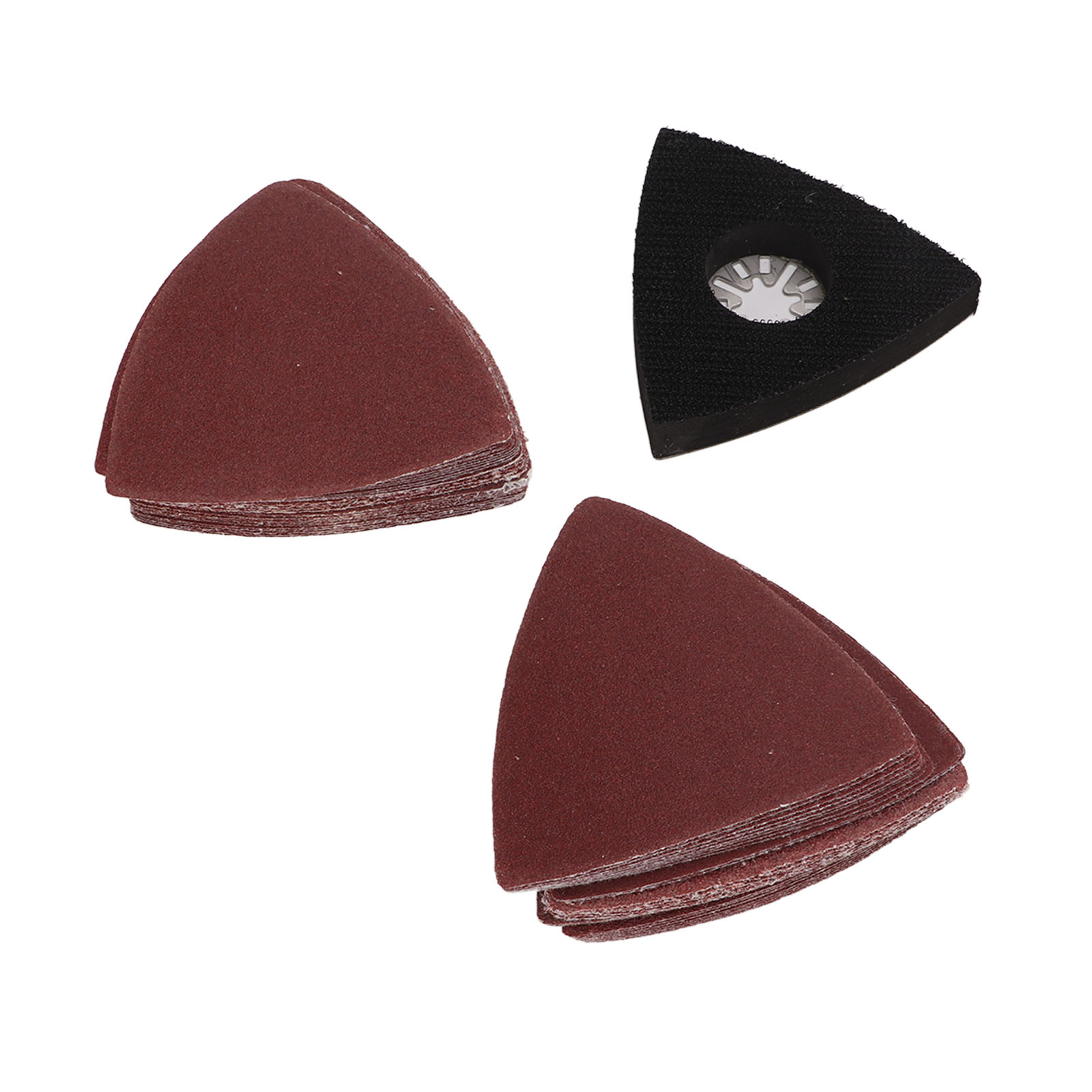 51-teiliges Multifunktions-schleifpapierset Mit 80 Mm Dreieckigen Schleifpads In Den Körnungen 60, 80, 120, 180 Und 240