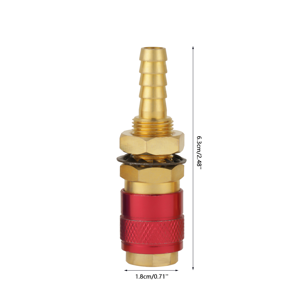 3 Stück 8 Mm Wasserkühlungs- Und Gasadapter-schnellverbinder Für Wig-schweißbrenner
