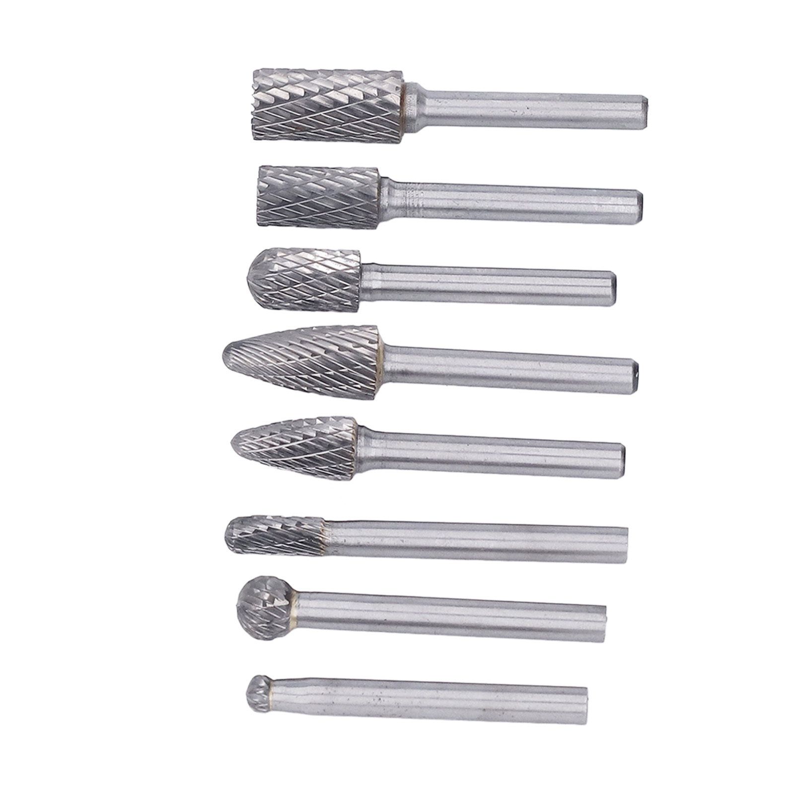 8-teiliges Hartmetall-rundfeilenset 6 Mm Für Elektrowerkzeuge, Geeignet Für Die Feinbearbeitung Und Das Schleifen Von Metallen.